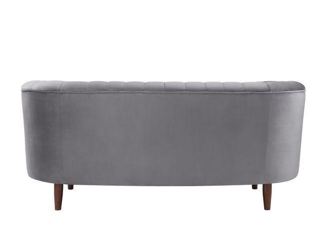 

    
LV00166-2pcs Modern Gray Velvet Sofa + Loveseat by Acme Millephri LV00166-2pcs
