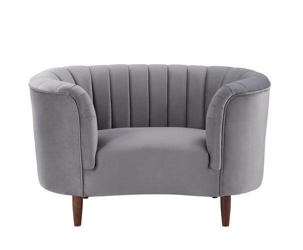 

    
 Order  Modern Gray Velvet Sofa + Loveseat + Chair by Acme Millephri LV00166-3pcs
