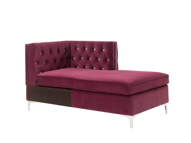 

                    
Acme Furniture Jaszira Sectional Sofa Burgundy Velvet Purchase 

