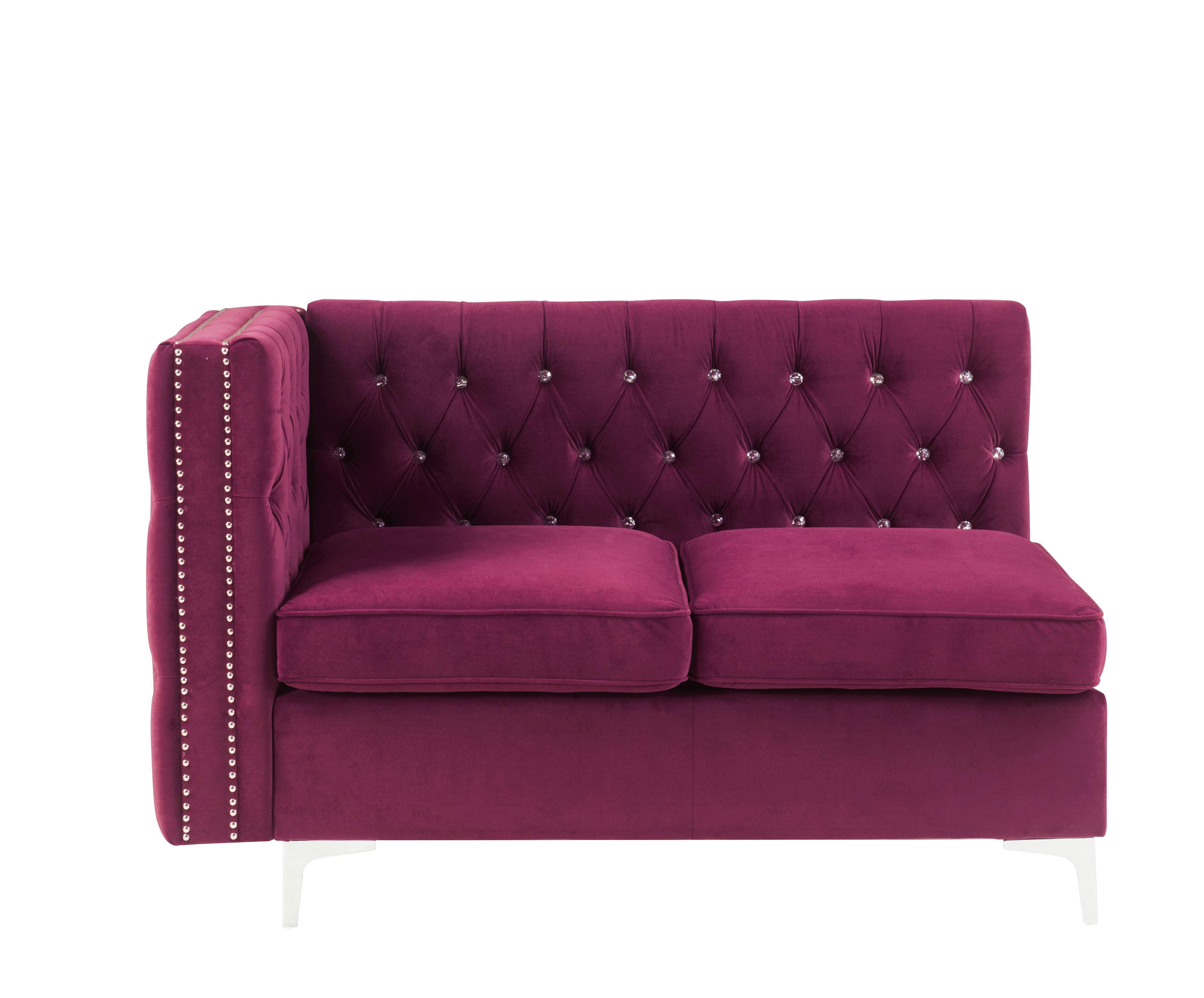 

                    
Buy Modern Gray Velvet Sectional Sofa + Ottoman by Acme Jaszira 57332-5pcs
