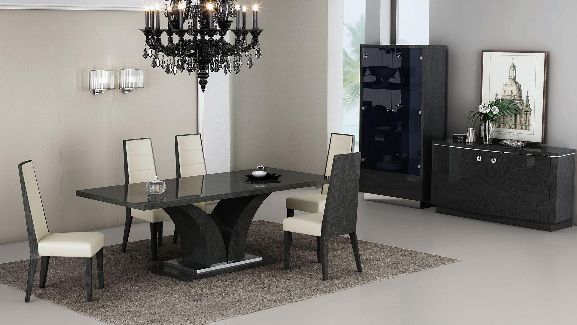 Modern Dining Sets P112-DT P112-DT-5PC in Walnut, Gray PU