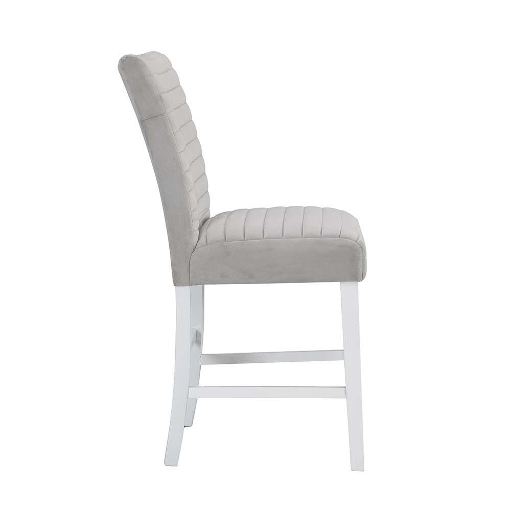 

                    
Acme Furniture Elizaveta Counter Chair Set White/Gray Velvet Purchase 
