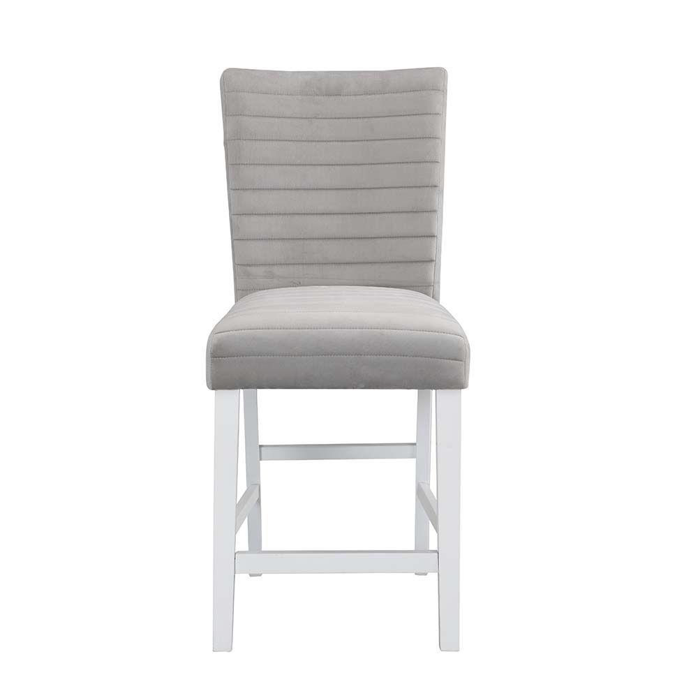 

    
Modern Gray & White 2 Counter Height Chairs by Acme Elizaveta DN00818-2pcs
