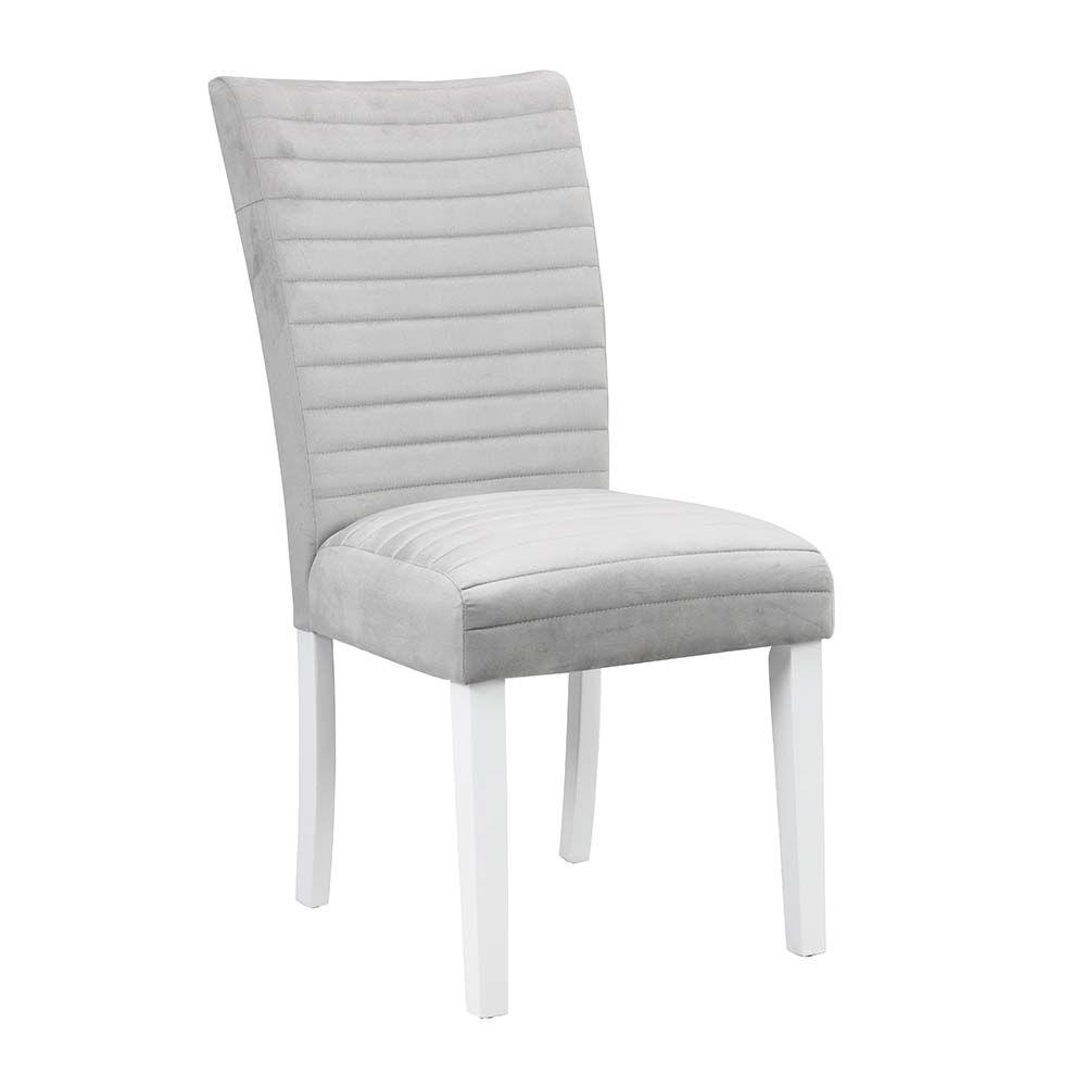 

    
DN00814-7pcs Modern Gray & White Dining Table + 6x Chairs by Acme Elizaveta DN00814-7pcs
