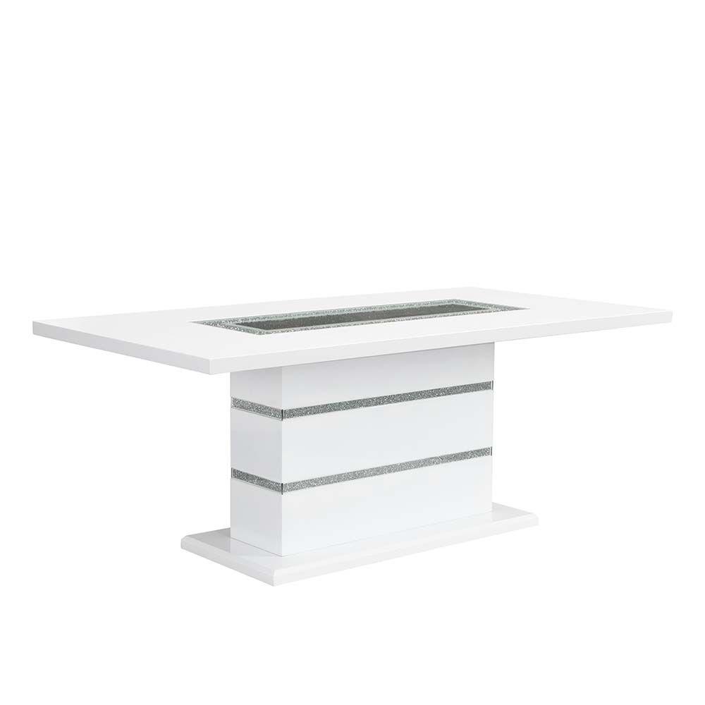 

    
Modern Gray & White Dining Table + 6x Chairs + Server by Acme Elizaveta DN00814-8pcs
