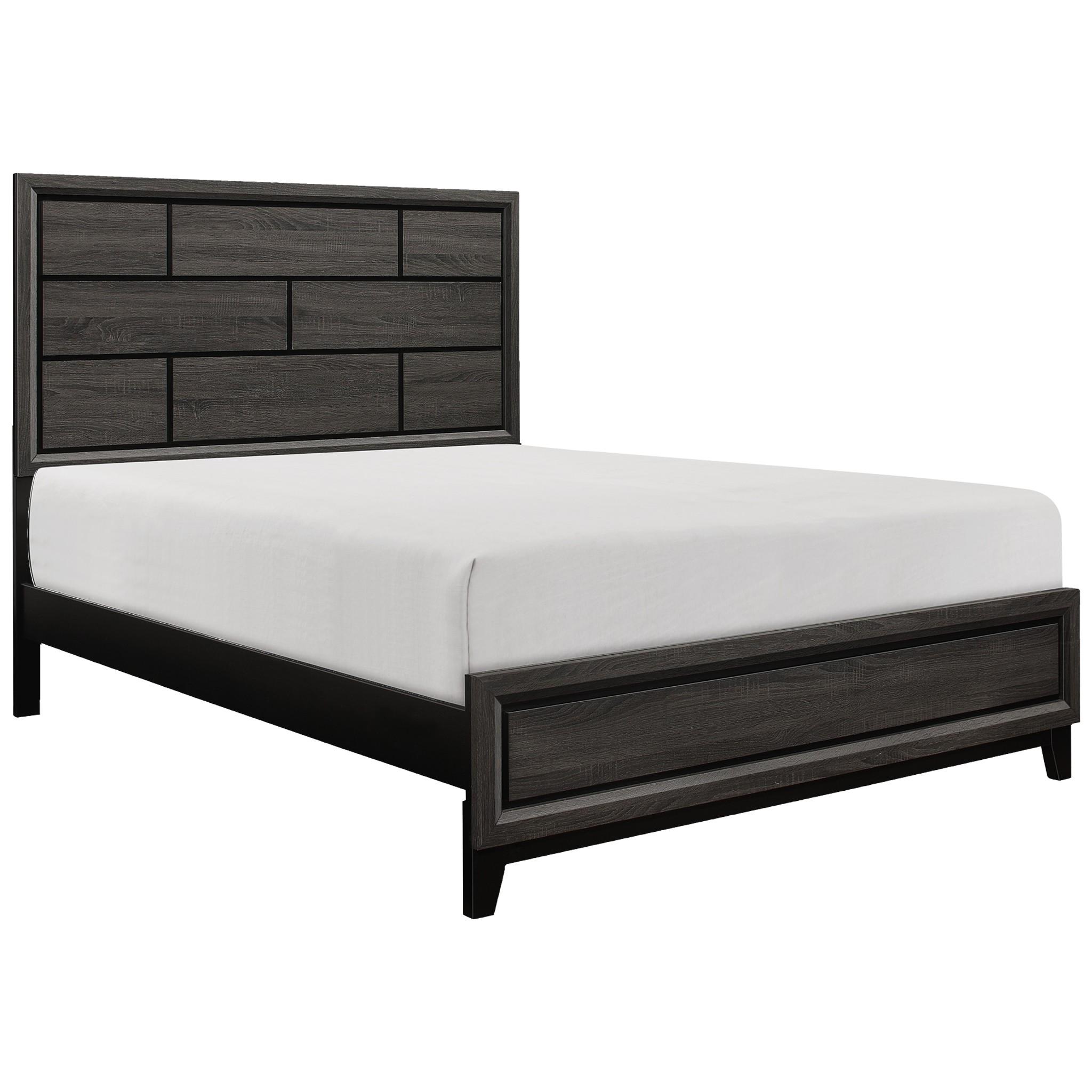 Modern Bed 1645K-1CK* Davi 1645K-1CK* in Gray 