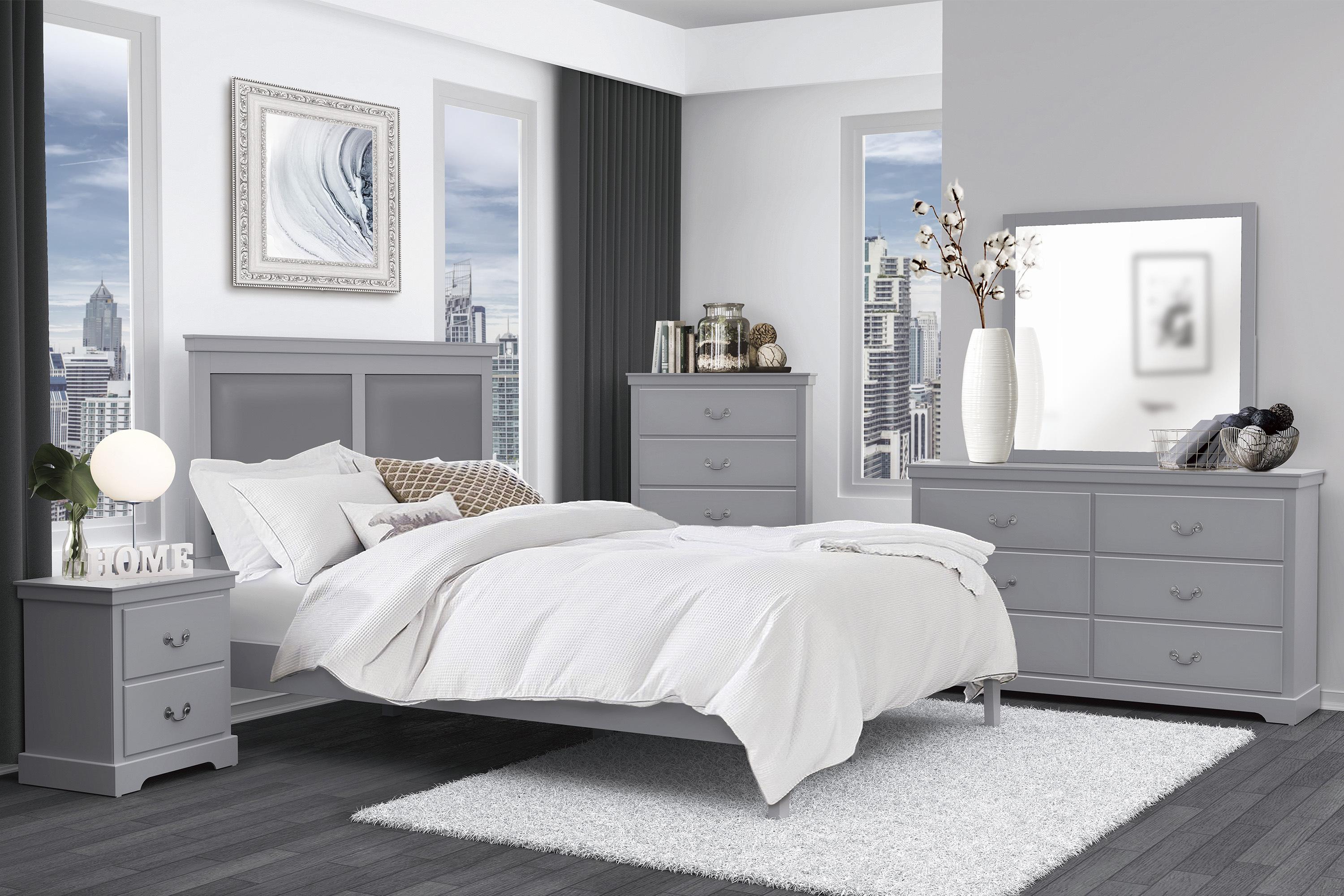 

                    
Buy Modern Gray Wood CAL Bedroom Set 3pcs Homelegance 1519GYK-1CK* Seabright
