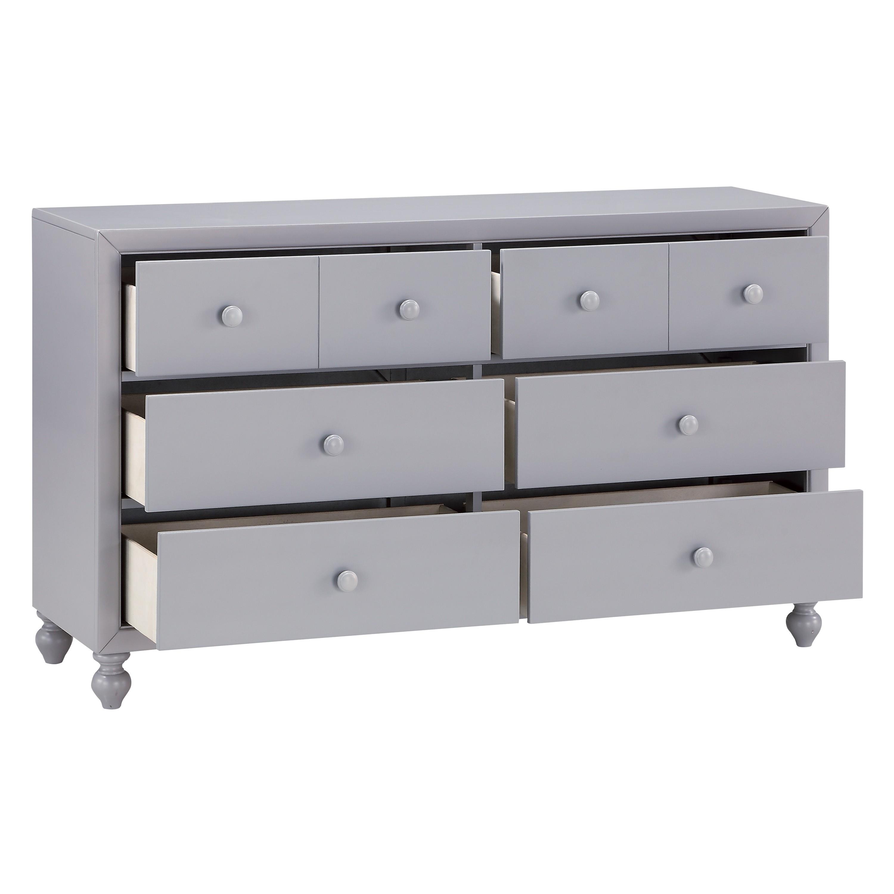 

    
Modern Gray Wood Dresser Homelegance 1803GY-5 Wellsummer
