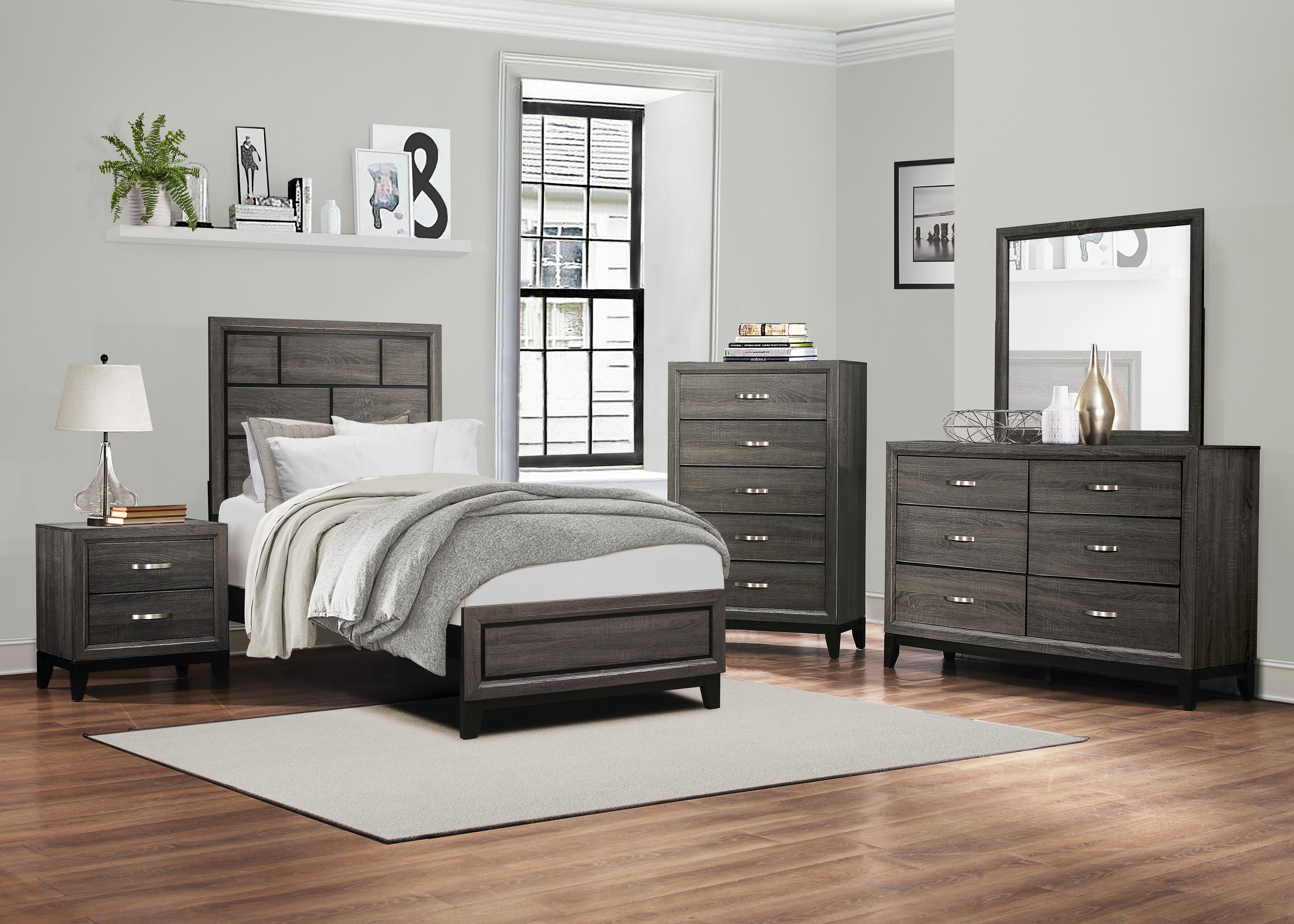 

                    
Buy Modern Gray Wood Dresser w/Mirror Homelegance 1645-5*6 Davi
