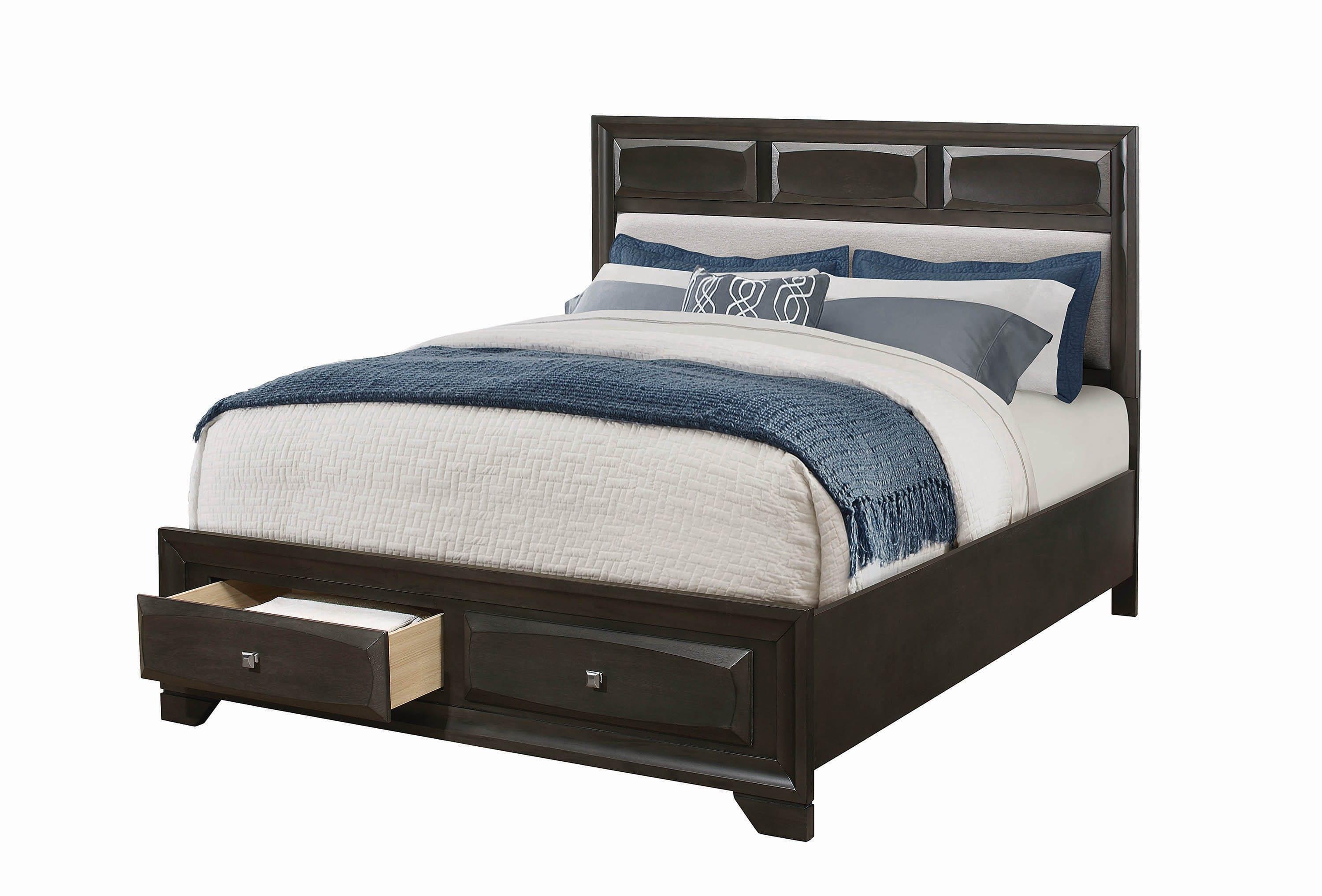 Modern Storage Bed Decker 206280KE in Gray 
