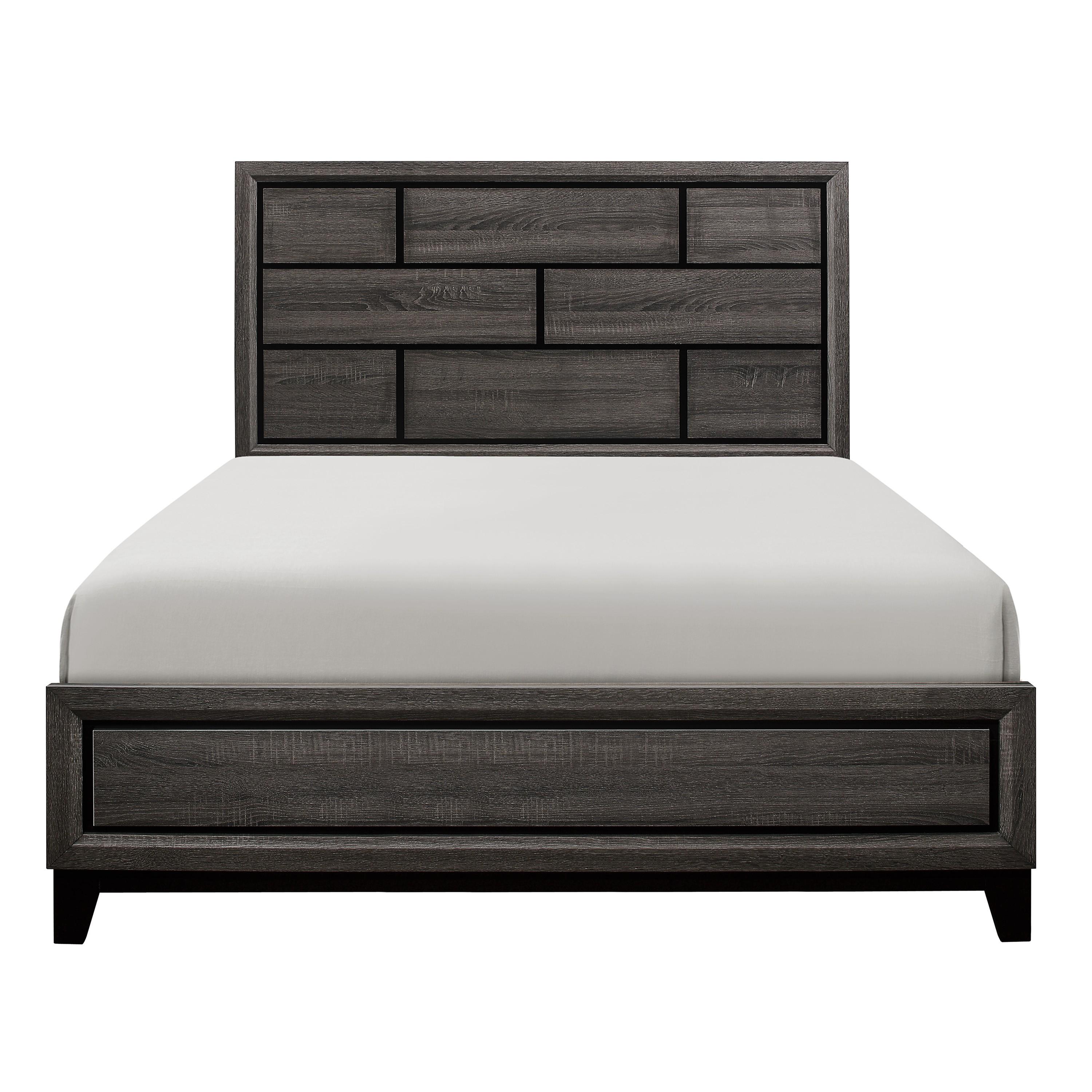 

    
Modern Gray Wood Full Bed Homelegance 1645F-1* Davi
