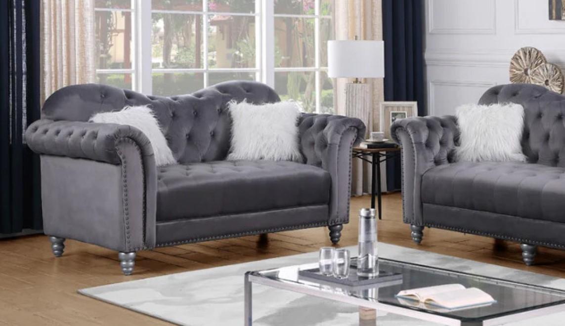 

    
McFerran Furniture SF7141 Living Room Set Gray SF7141-S-2PC
