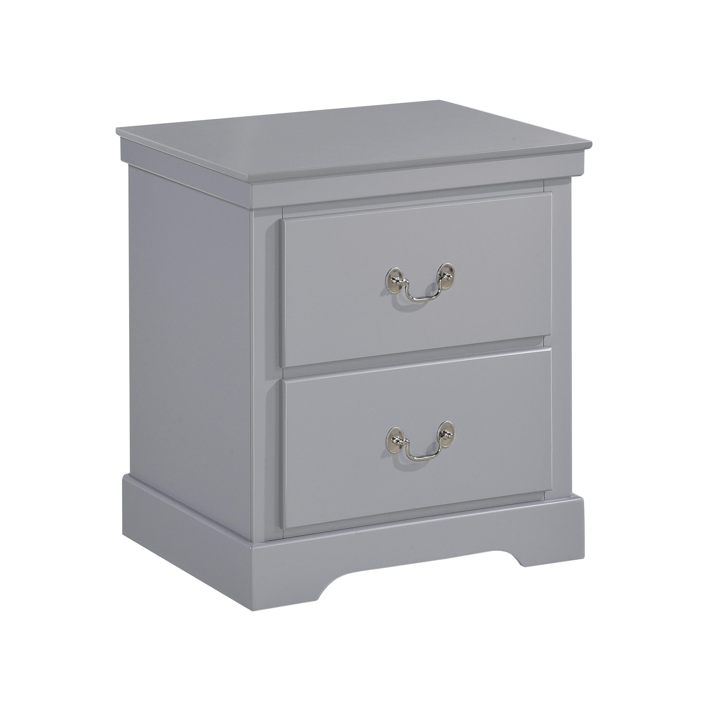 Modern Nightstand 1519GY-4 Seabright 1519GY-4 in Gray 