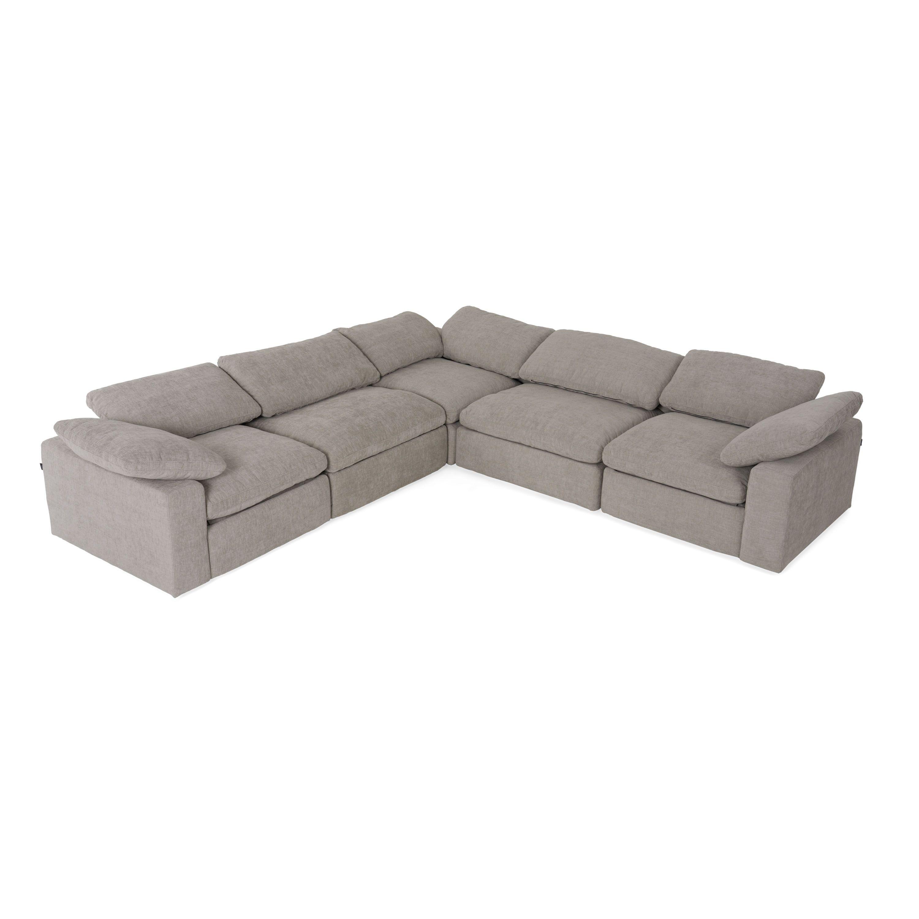 Modern Reclining Sectional Corinth Reclining Sectional Sofa VGKM-KM.920-GRY VGKM-KM.920-GRY in Gray Fabric