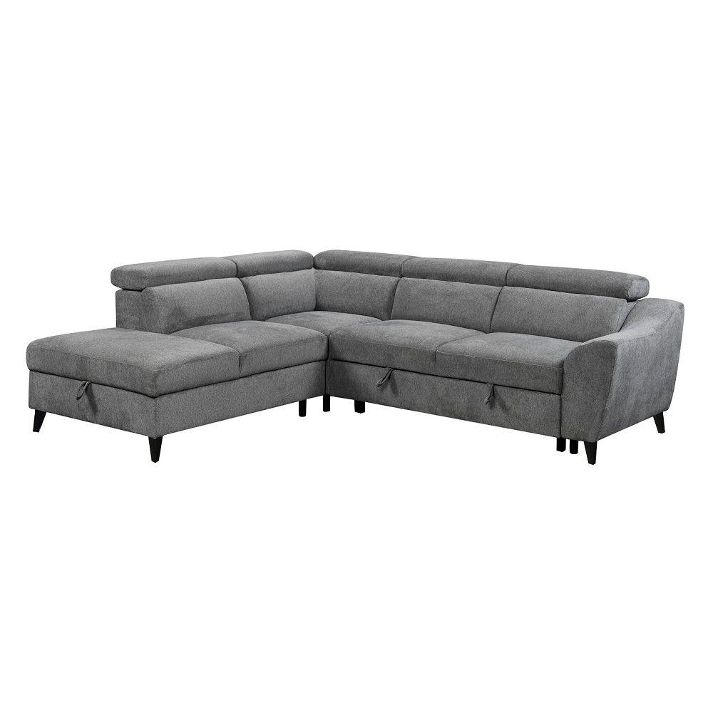 

    
Acme Furniture Wrenley Sectional Sofa LV03160 Sectional Sofa Gray LV03160
