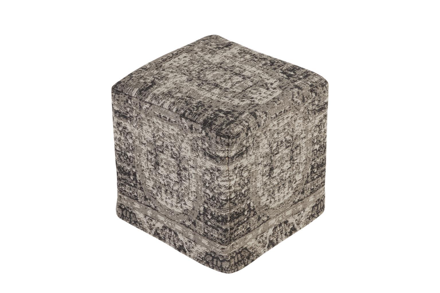 

    
Modern Gray Wood Square Pouf Albany Living 1808
