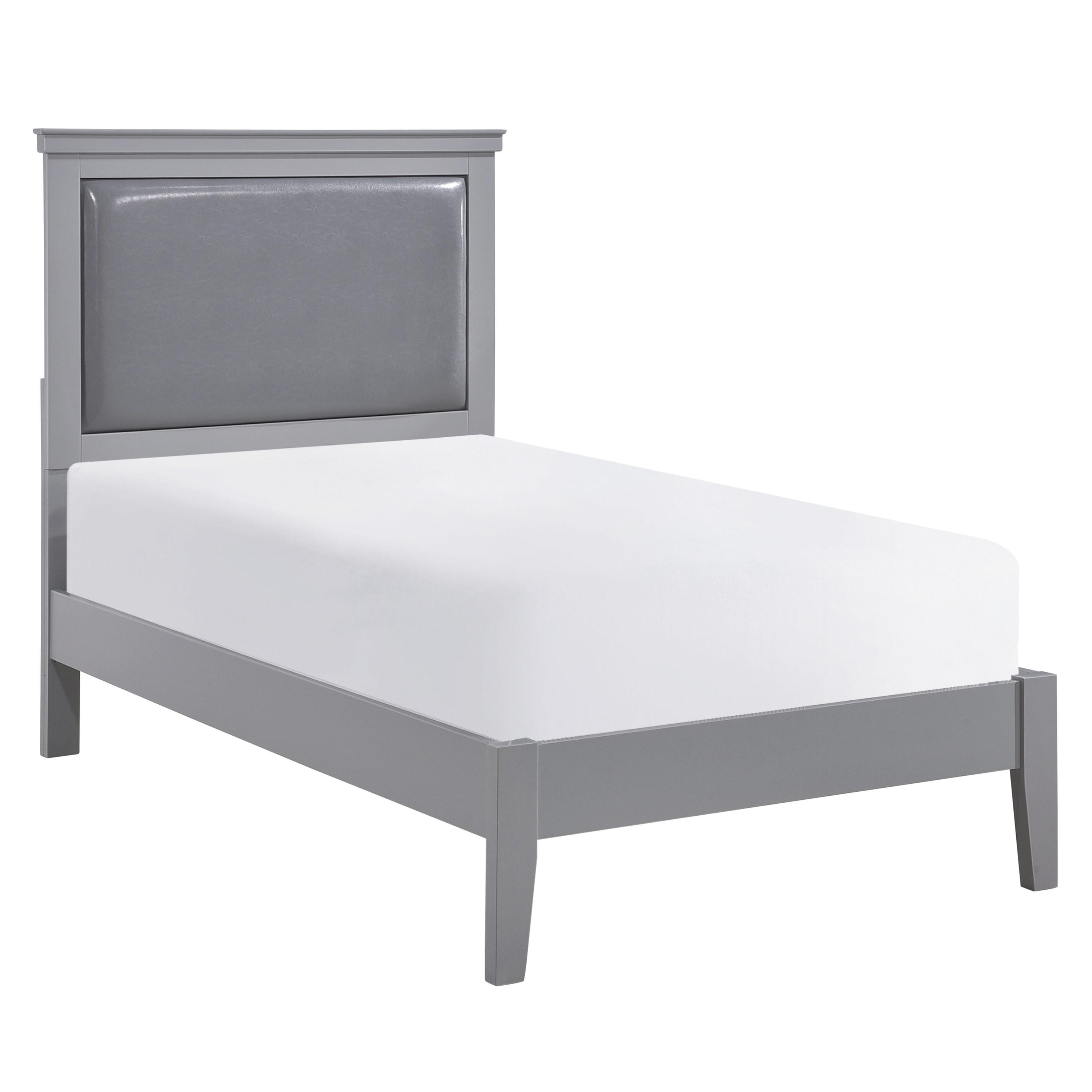 Modern Bed 1519GYT-1* Seabright 1519GYT-1* in Gray Faux Leather