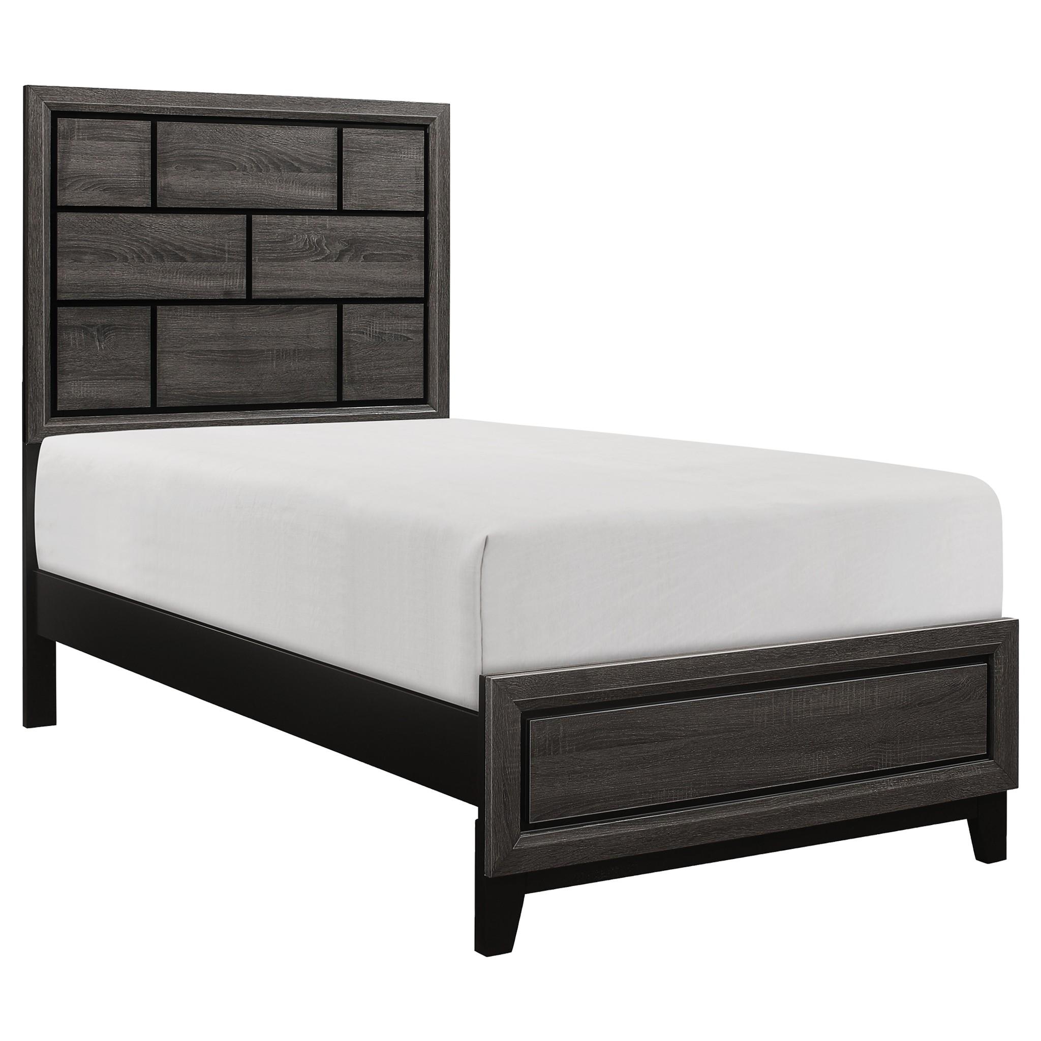 Modern Bed 1645T-1* Davi 1645T-1* in Gray 