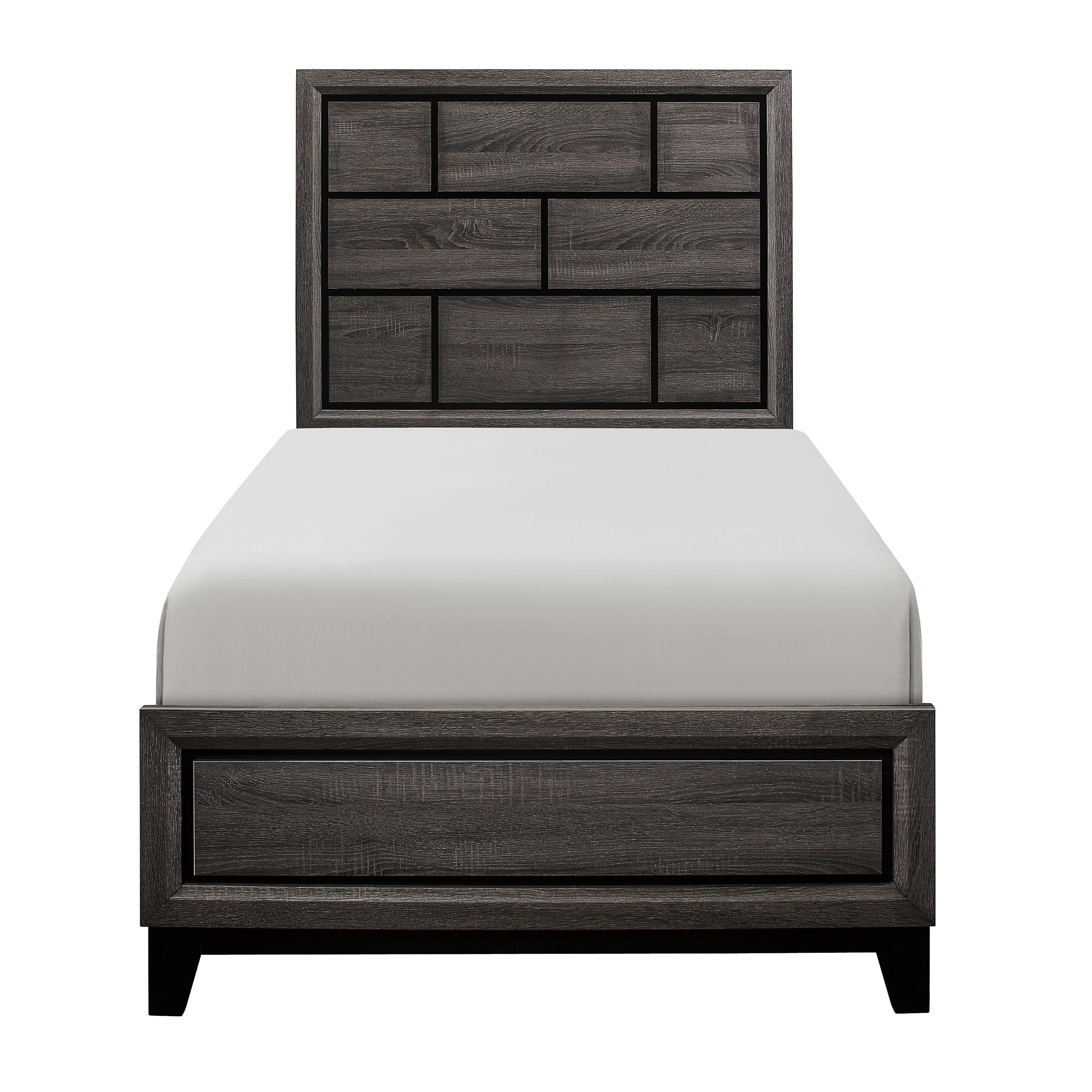

    
Modern Gray Wood Twin Bed Homelegance 1645T-1* Davi
