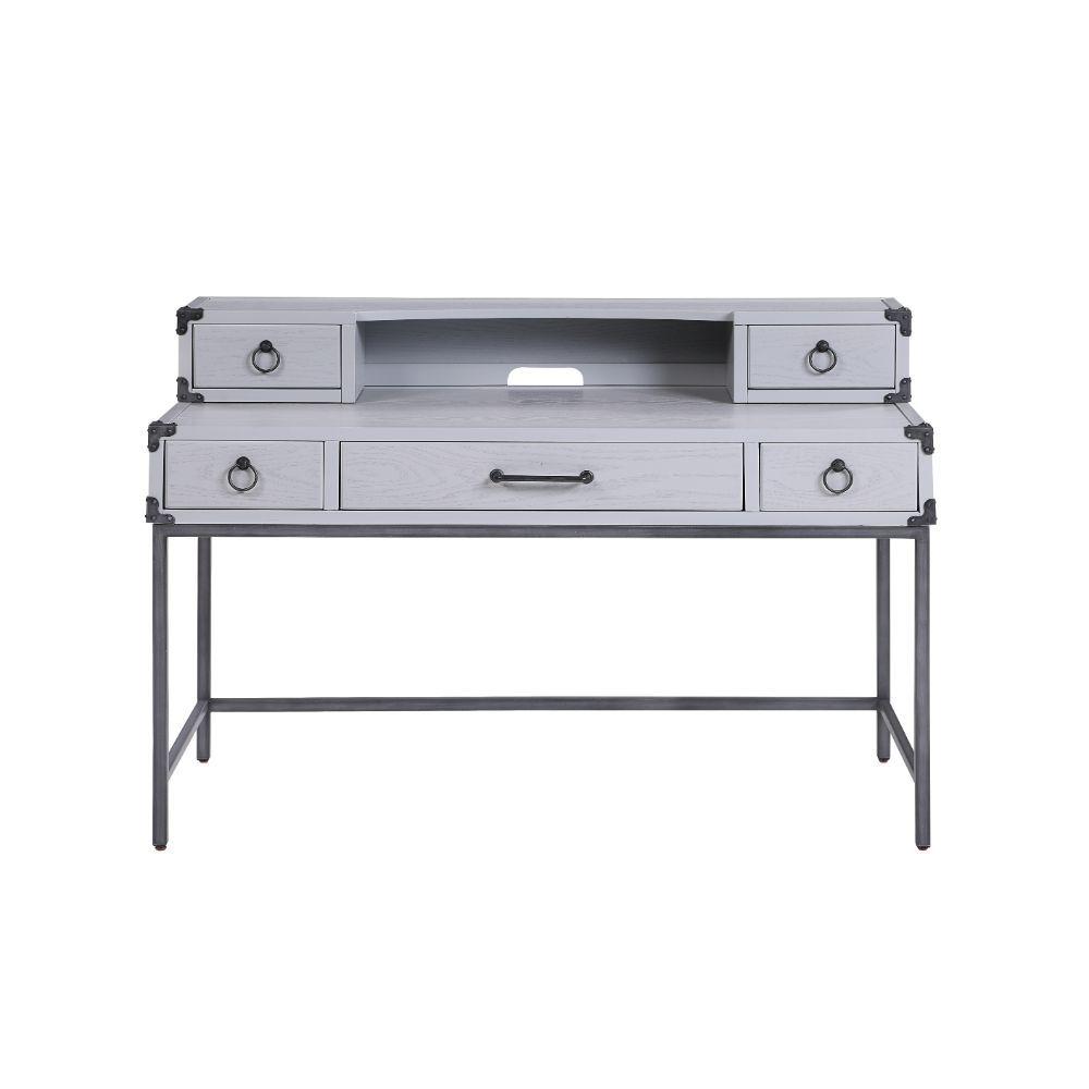 

    
Acme Furniture Orchest Writing Desk w/hutch Gray 36142-2pcs

