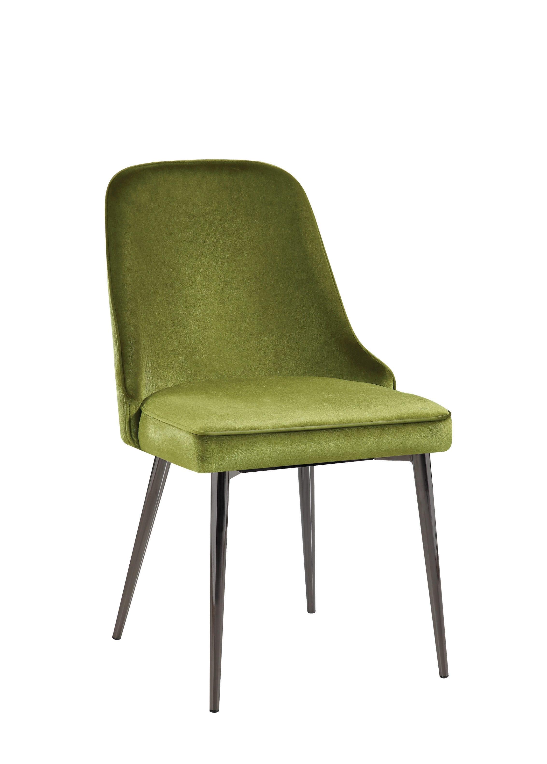 Modern Dining Chair Riverbank 107952 in Green Fabric