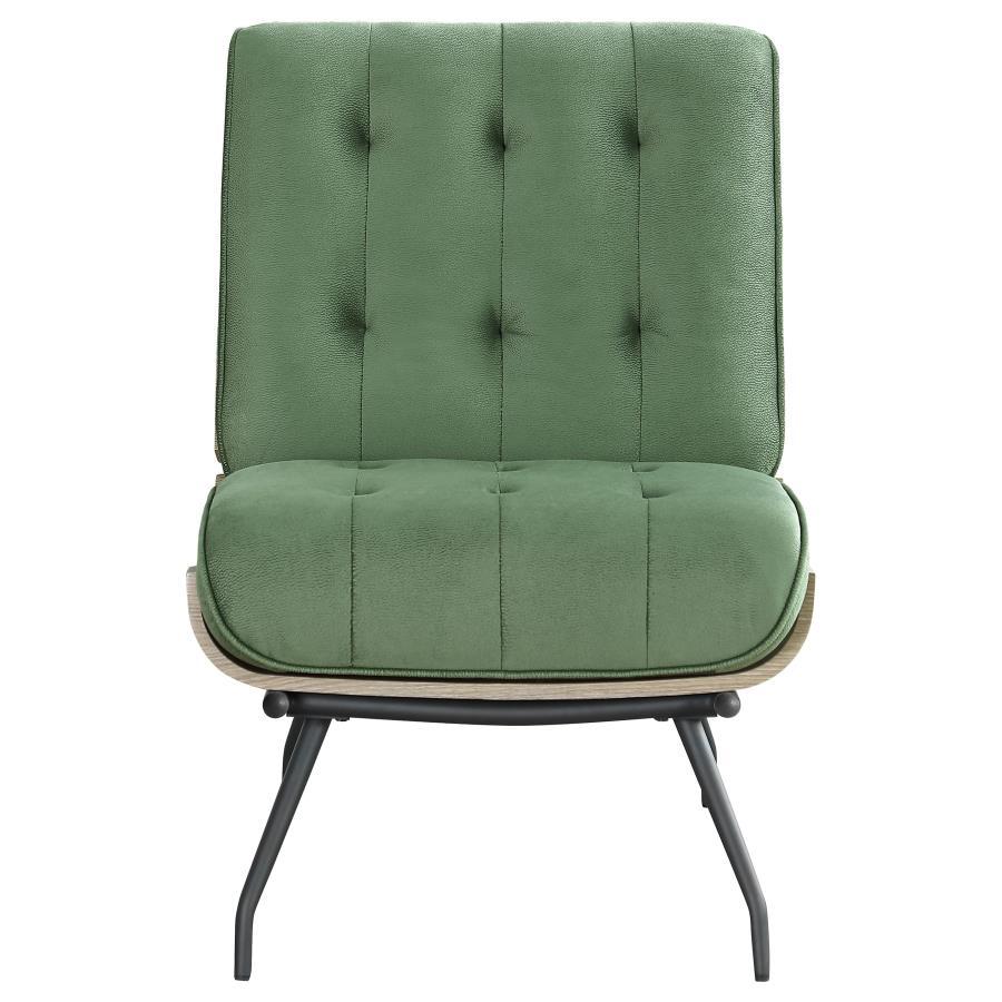 

        
Coaster Aloma Armless Accent Chair 907502-C Accent Chair Green/Black Fabric 65195291998499
