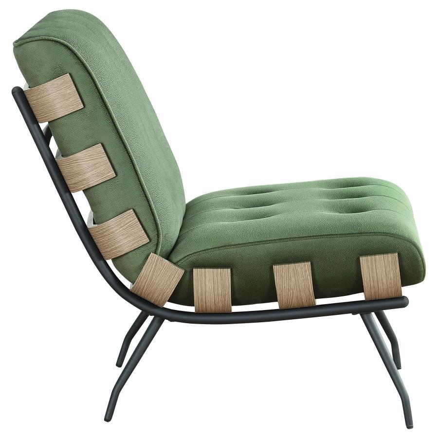 

        
65195291998499Modern Green Wood Armless Accent Chair Coaster Aloma 907502
