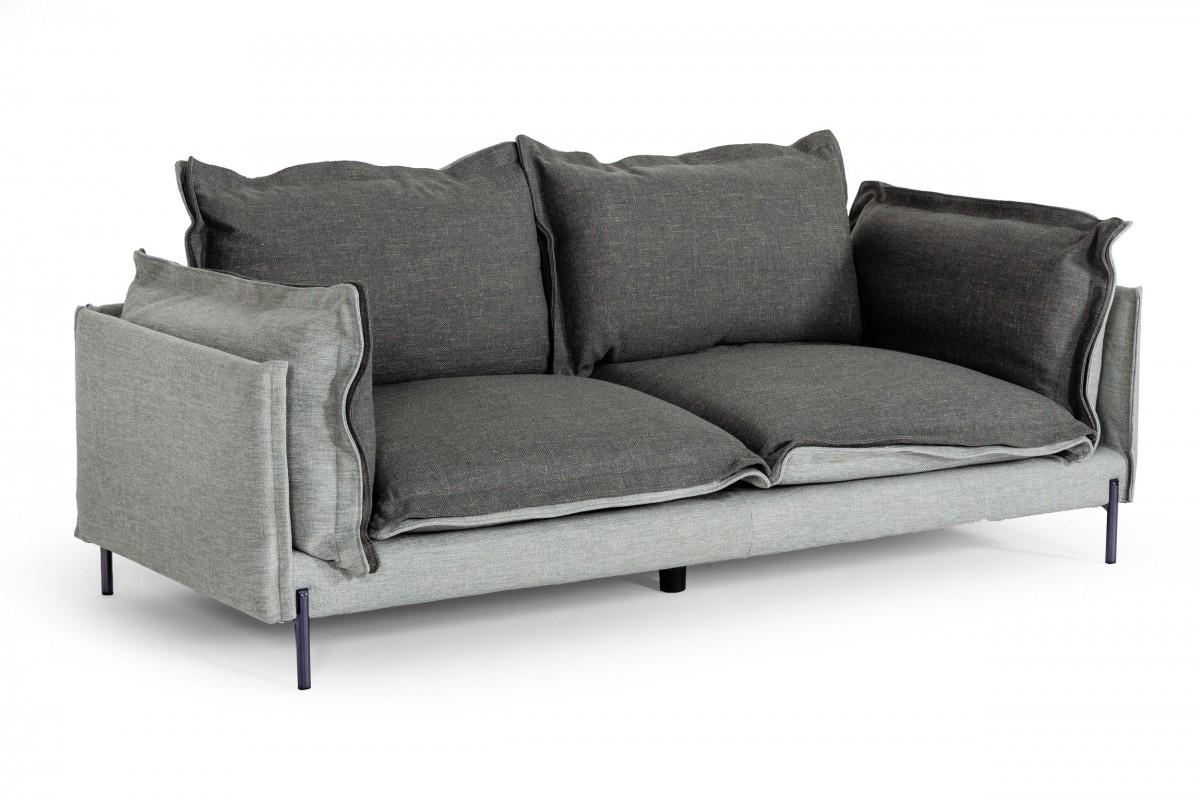 Modern Sofa Mars VGCF591-DKGRY-S in Gray Fabric