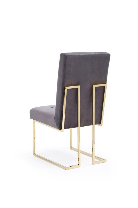 

    
Modern Grey Fabric & Gold Dining Chairs Set by VIG Modrest Legend
