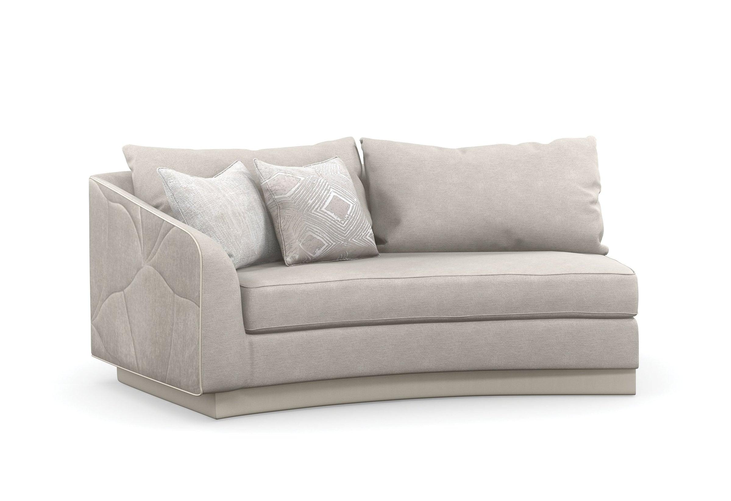 

    
Caracole Fanciful Loveseat Sectional Sofa Gray UPH-020-SEC1-A
