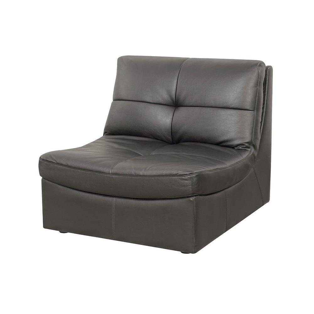

    
CM6456 Contemporary Gray Faux Leather Sectional Sofa Set 6pcs Furniture of America CM6456 Libbie
