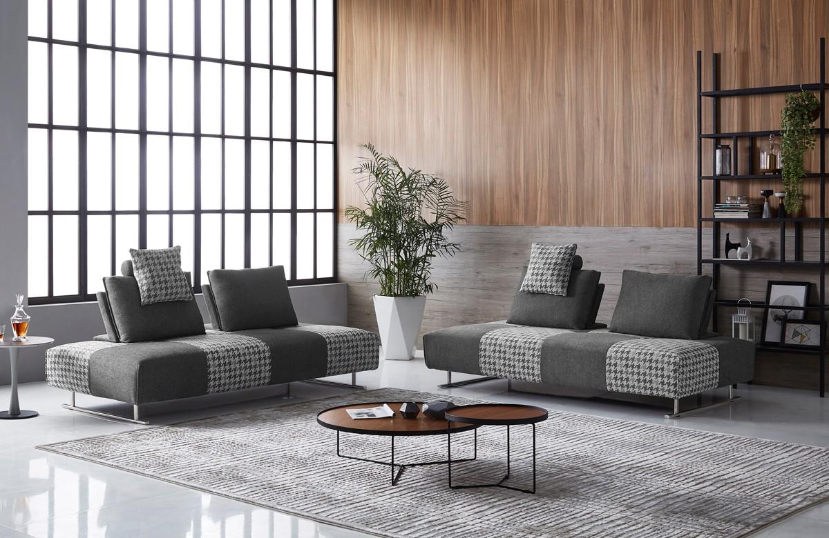 Modern Sectional Sofa VGMB-1836-GRY VGMB-1836-GRY in Dark Gray, Gray Fabric