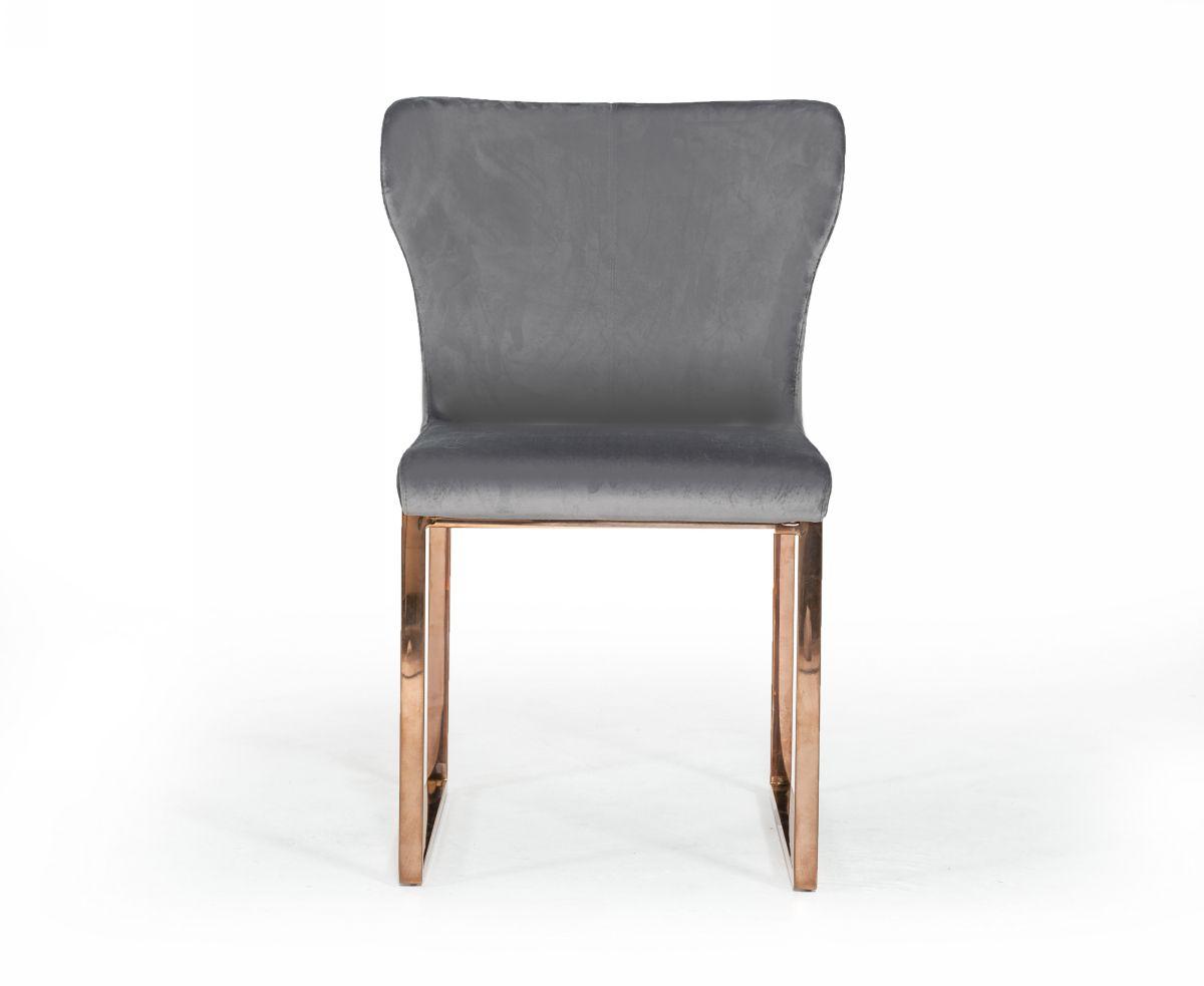 

    
Modern Grey Velvet & Rosegold Dining Chairs Set by VIG Modrest Chadwick
