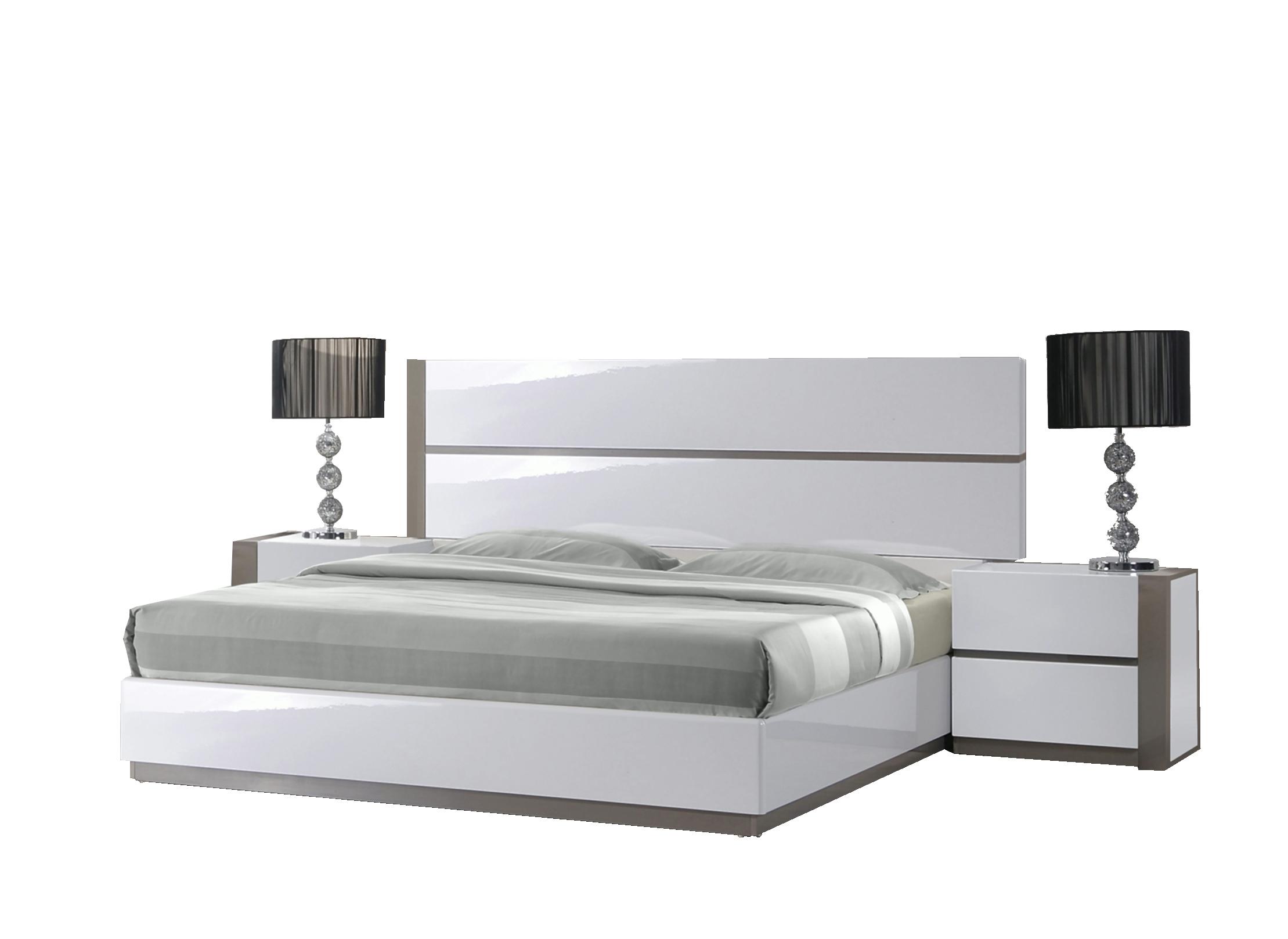 

    
Modern High Gloss White Finish King Size Bedroom Set 3Pcs Manila by Chintaly Imports
