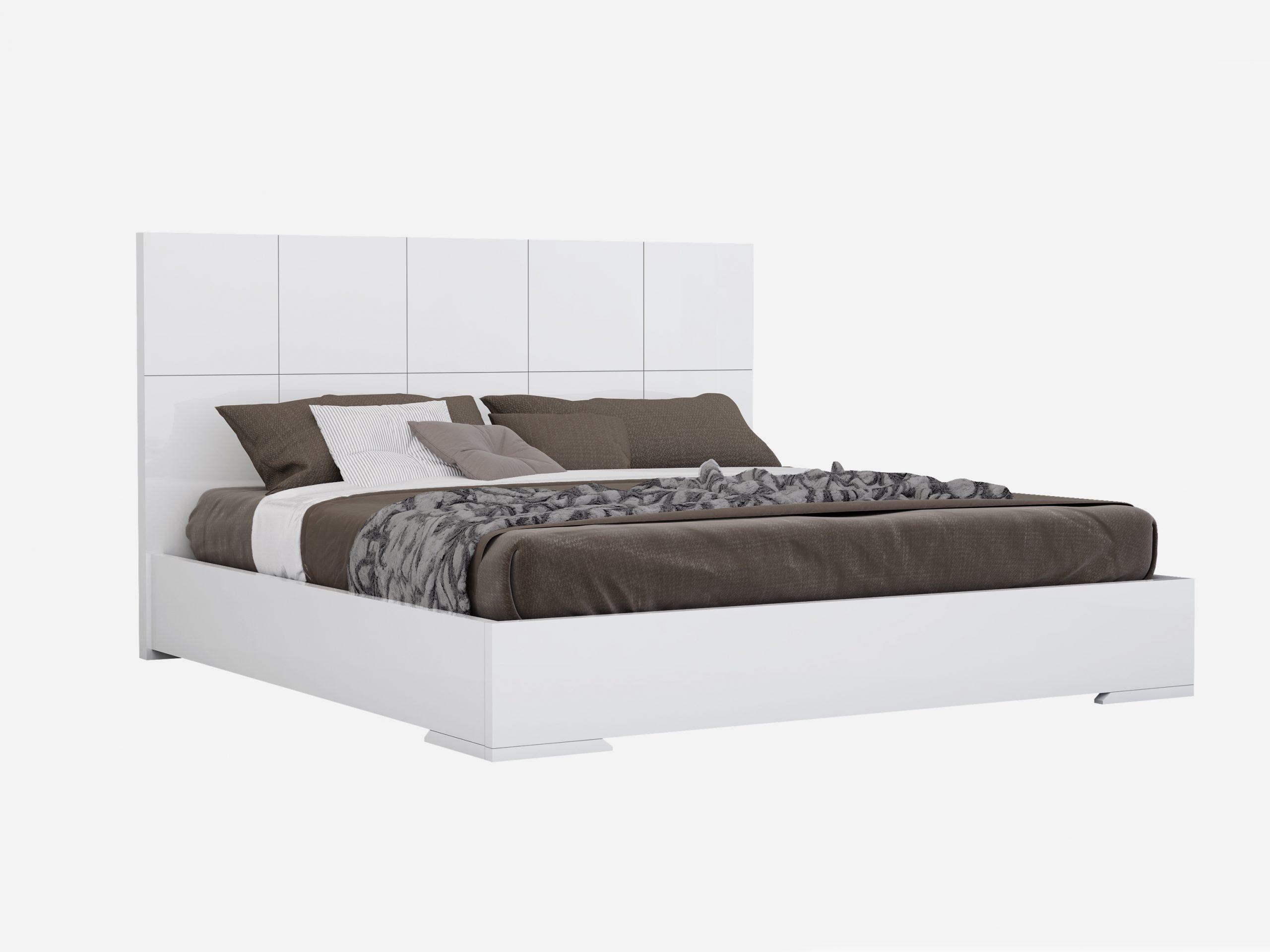 Modern Bed BK1207-WHT Anna BK1207-WHT in White 
