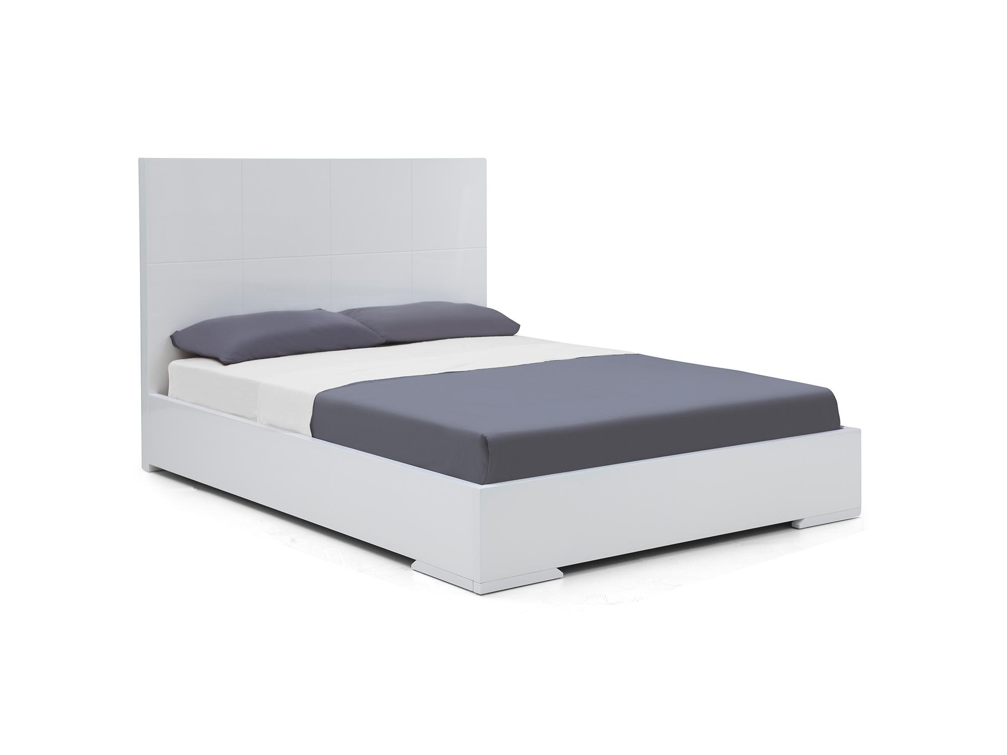 Modern Bed BQ1207-WHT Anna BQ1207-WHT in White 