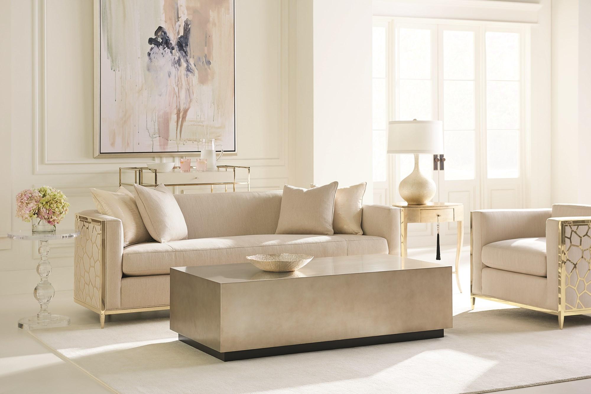 

    
Modern Ice Breaker Beige Finish Sofa Upholstery Collection by Caracole

