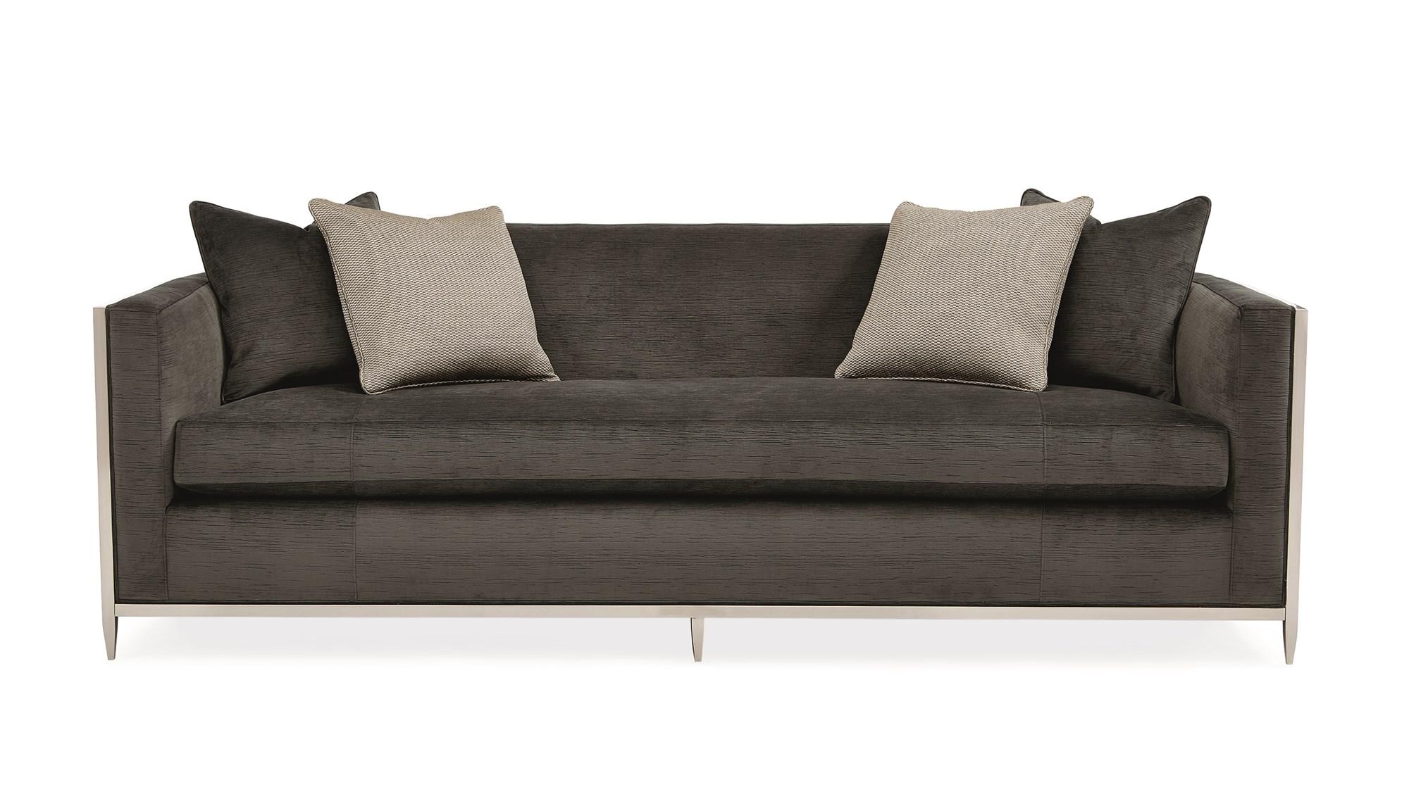 

    
Rich Charcoal Finish Sofa Modern ICE BREAKER by Caracole
