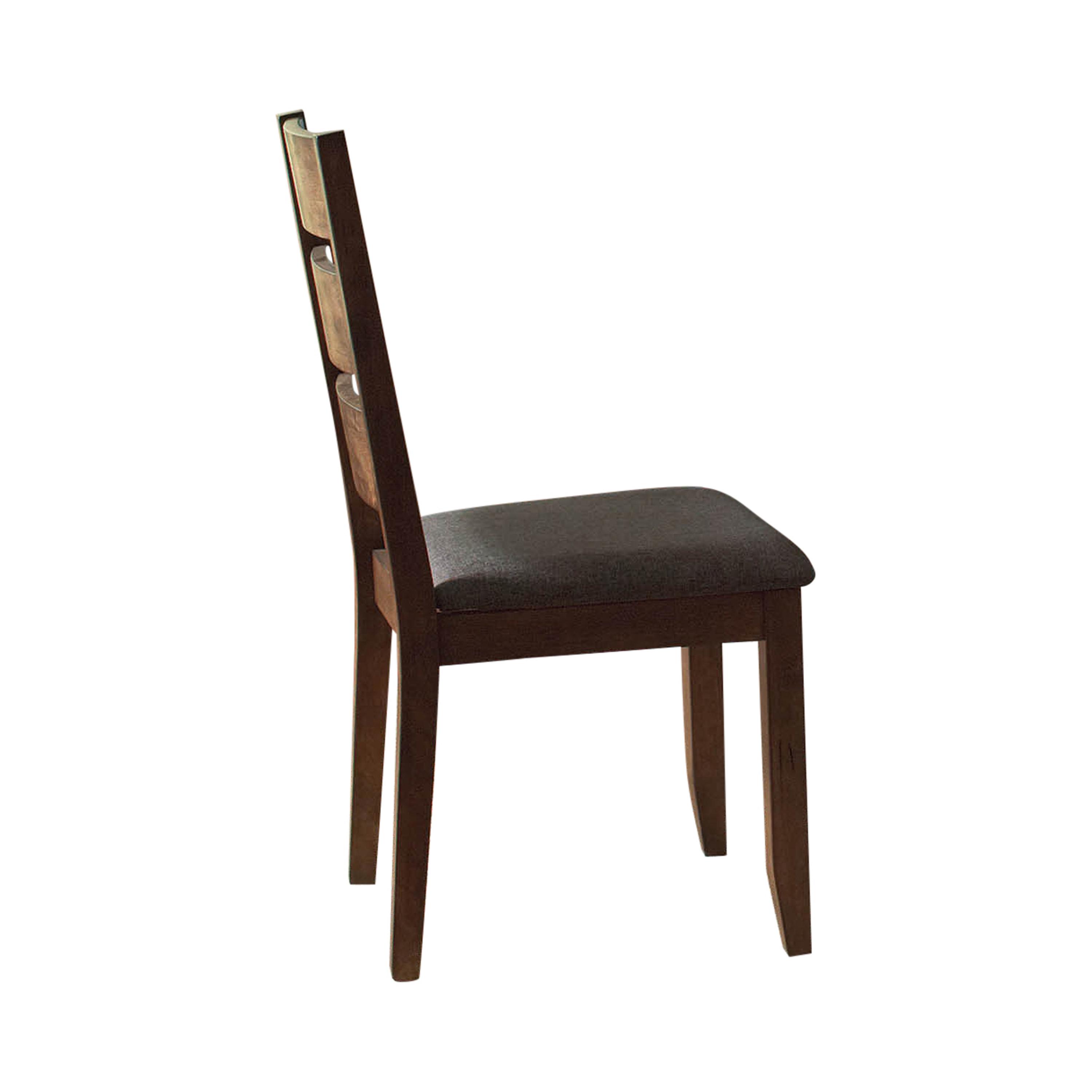 Modern Side Chair Set 106382 Alston 106382 in Nutmeg Fabric