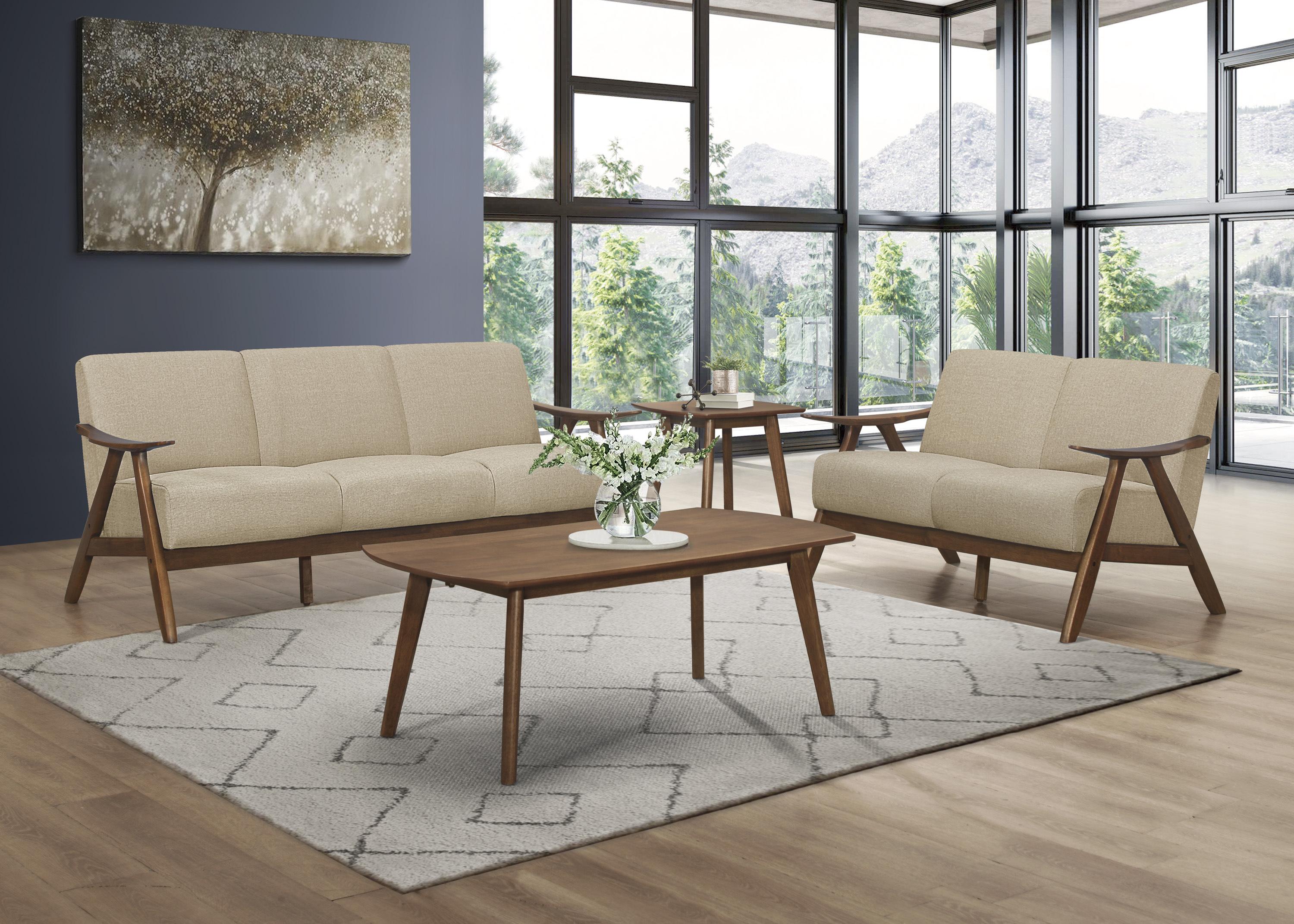 

    
Modern Light Brown Textured Living Room Set 2pcs Homelegance 1138BR Damala
