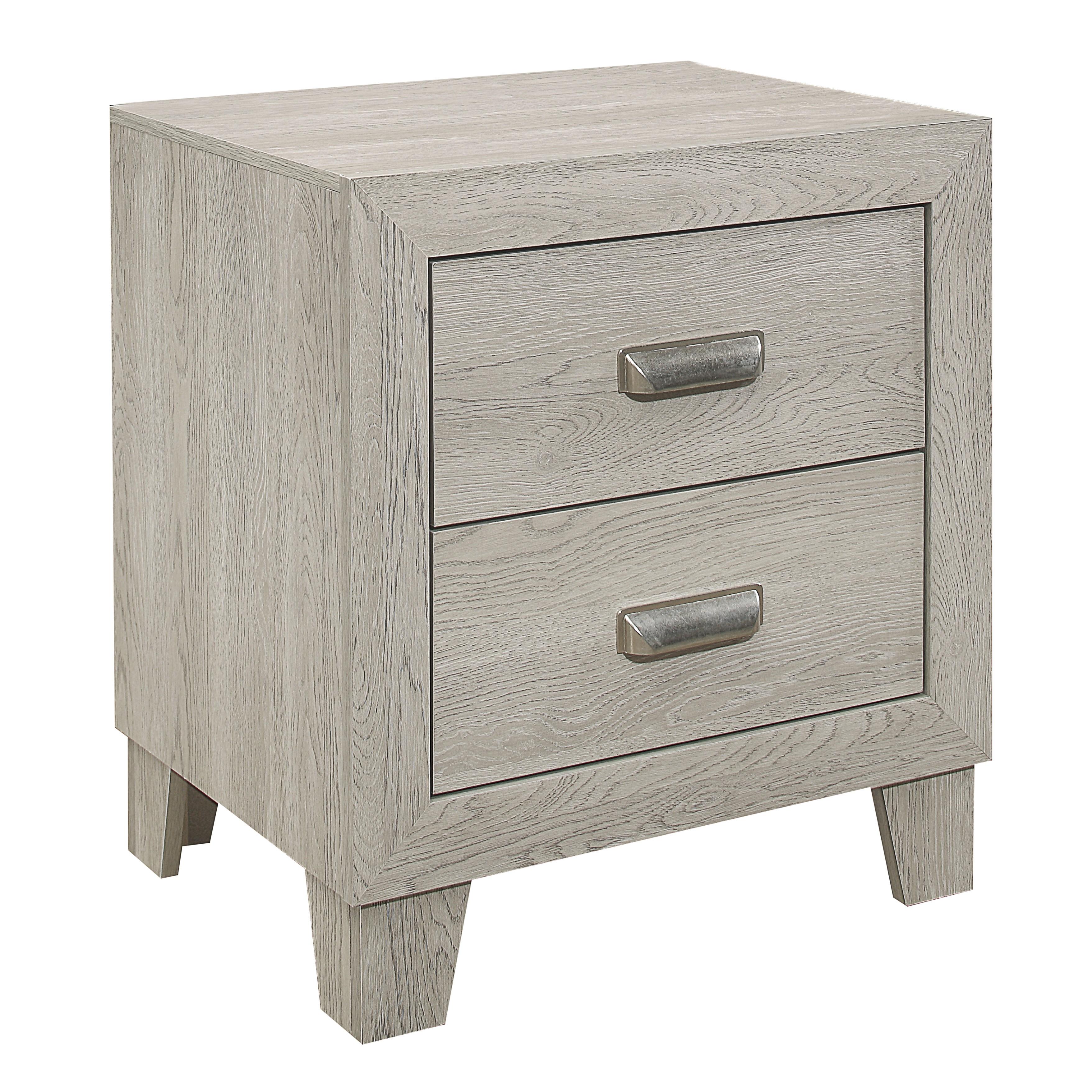 Modern Nightstand 1525-4 Quinby 1525-4 in Light Brown 