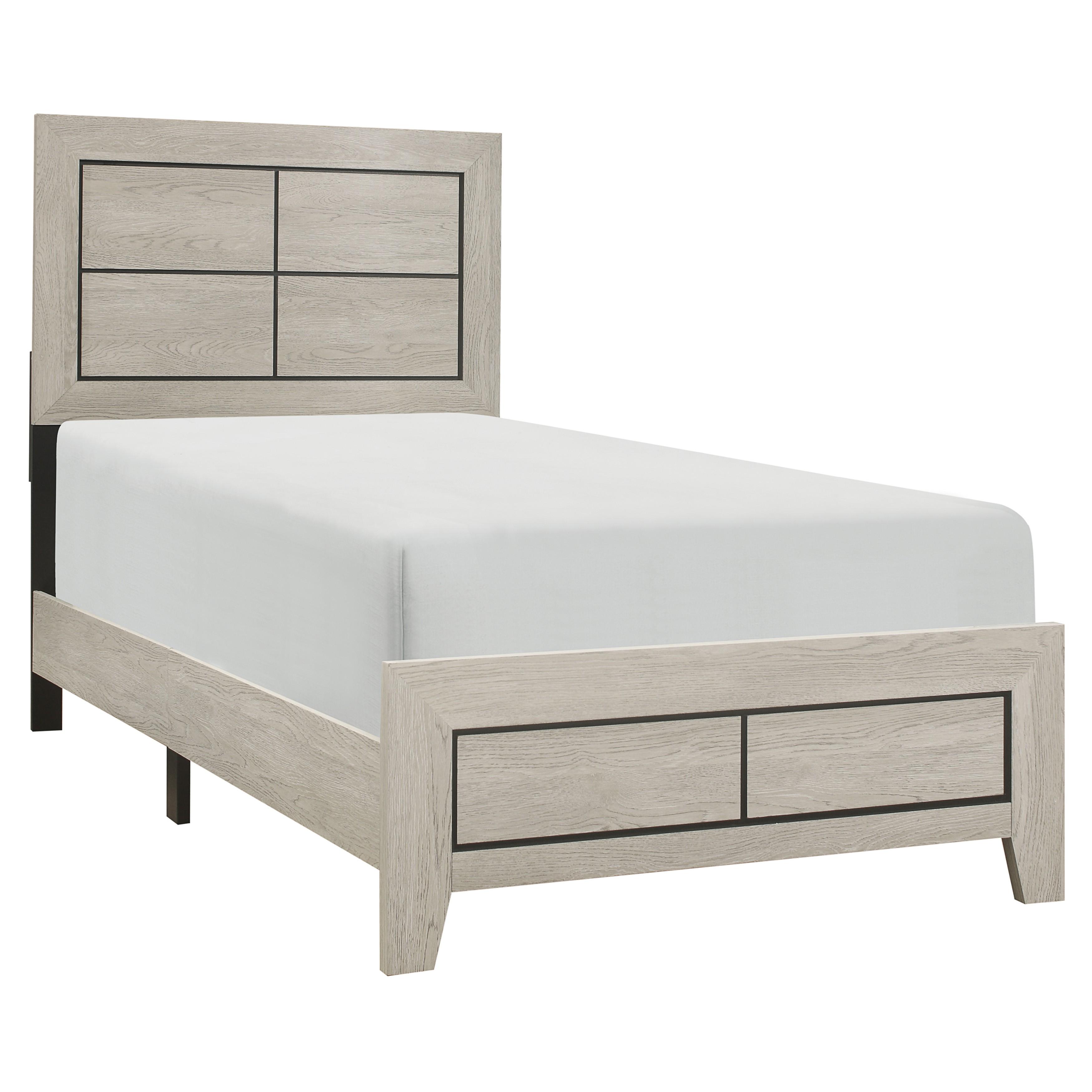 

    
Modern Light Brown Wood Twin Bed Homelegance 1525T-1 Quinby
