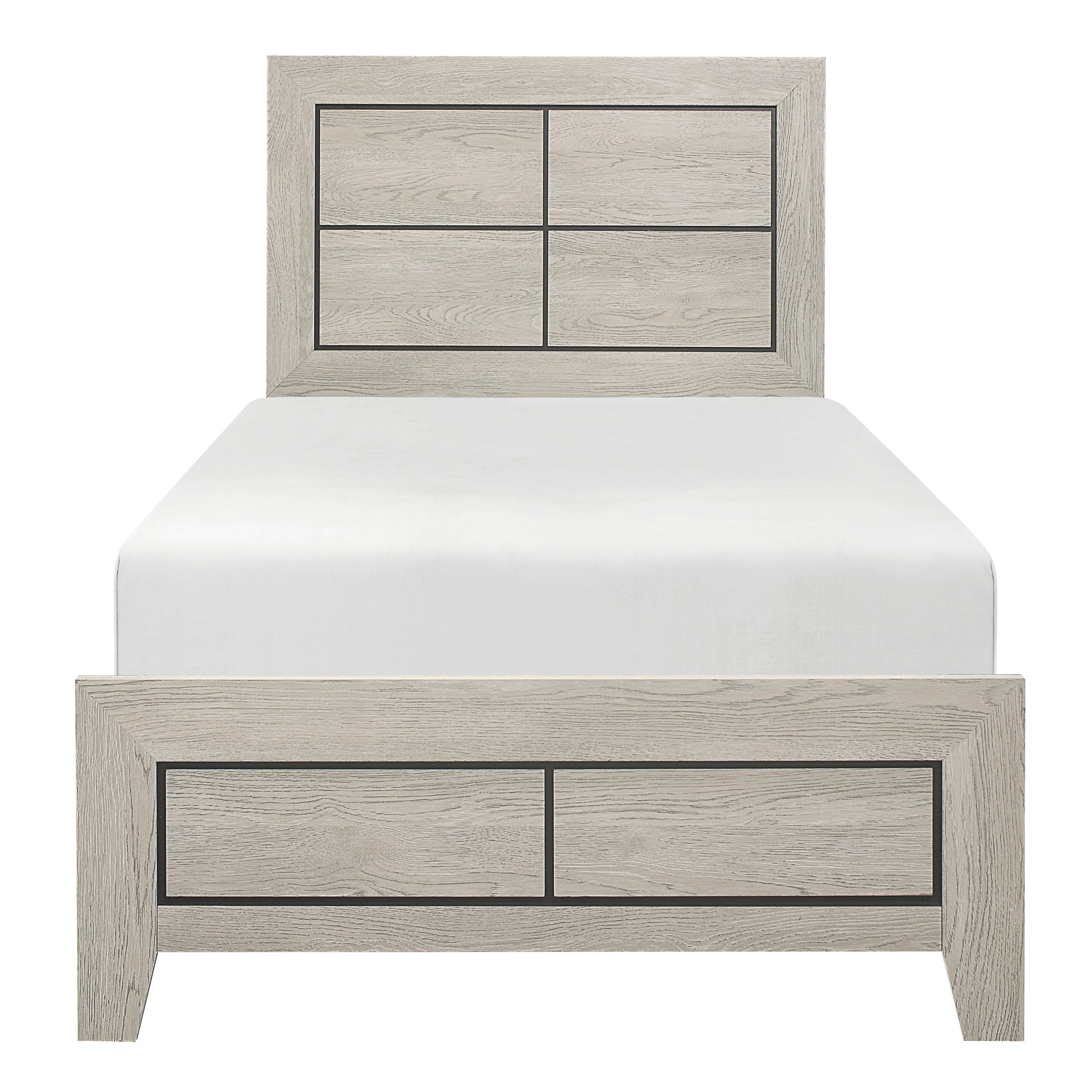 

    
Modern Light Brown Wood Twin Bed Homelegance 1525T-1 Quinby
