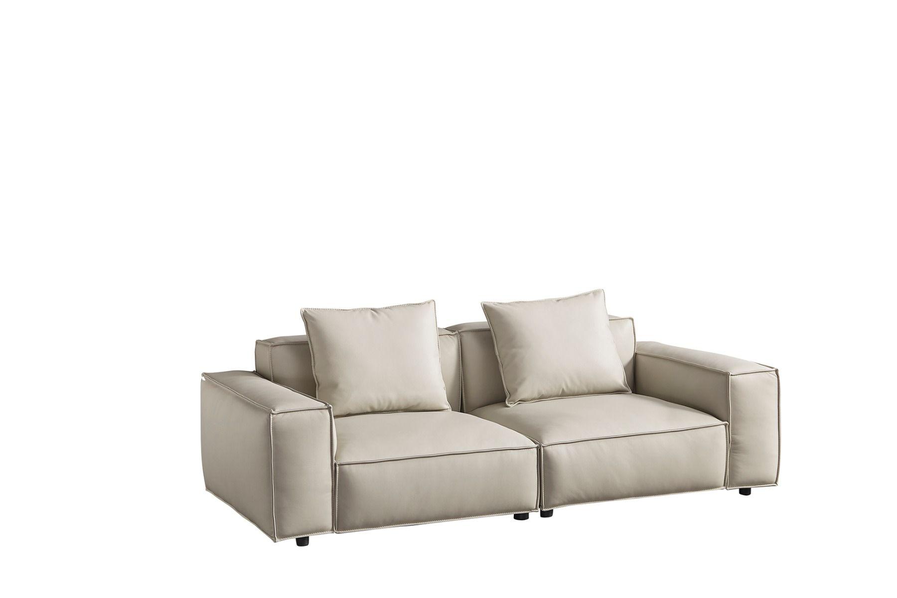 Contemporary, Modern, Urban Sofa EK8008-LG-SF EK8008-LG-SF in Light Gray Leather
