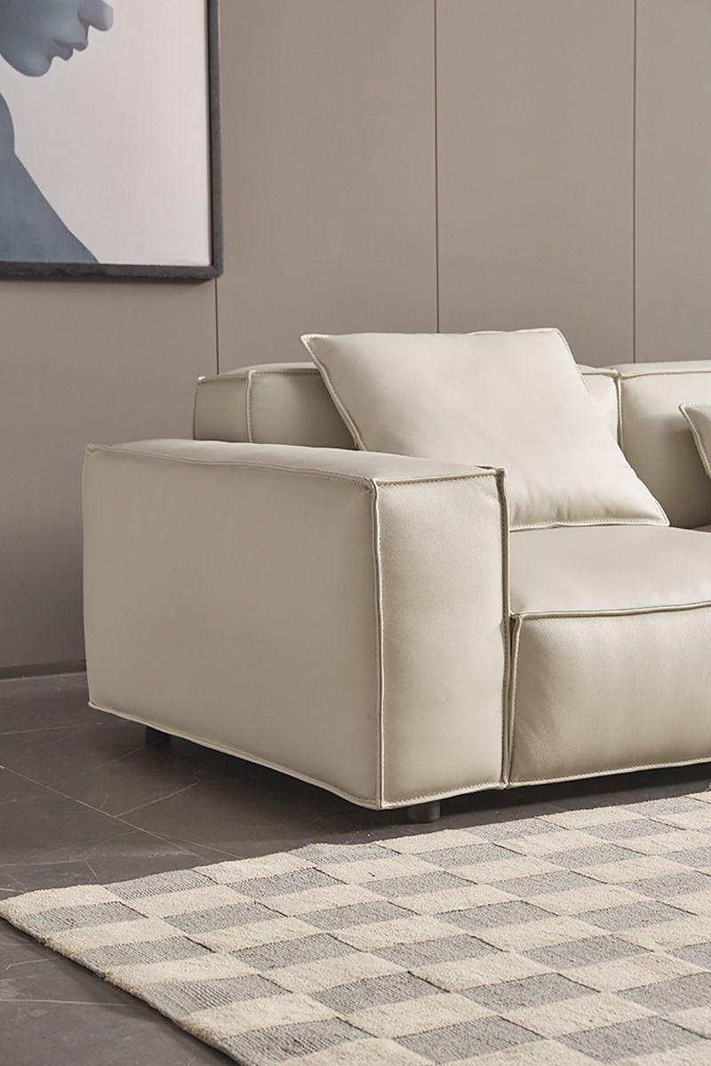

                    
Buy Light Gray Top-Grain Italian Leather Sofa Set 3P American Eagle EK8008-LG Urban
