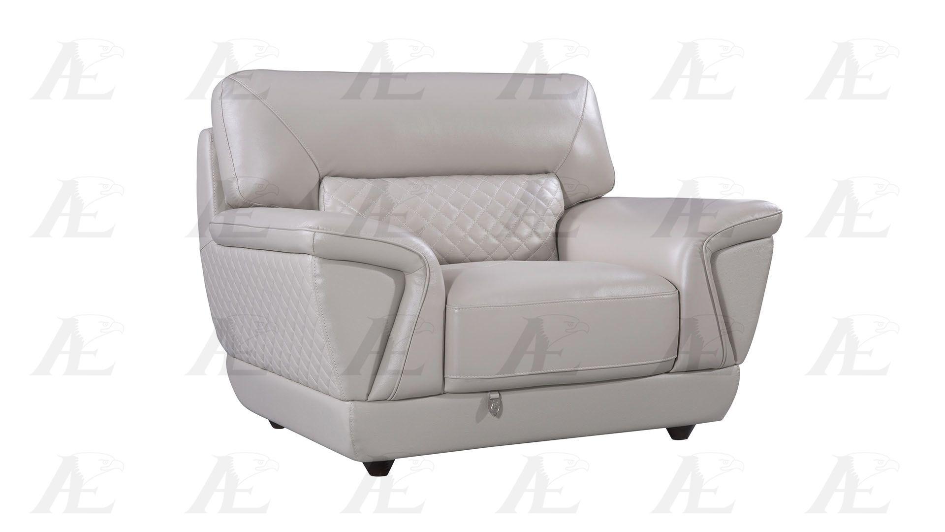 

    
EK099-LG- Set-3 Light Gray Italian Leather Sofa Set 3 Pcs EK099-LG American Eagle Modern
