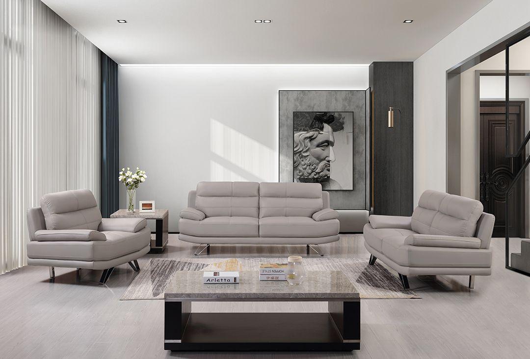 

                    
American Eagle Furniture EK530-LG Sofa Set Light Gray Leather Purchase 
