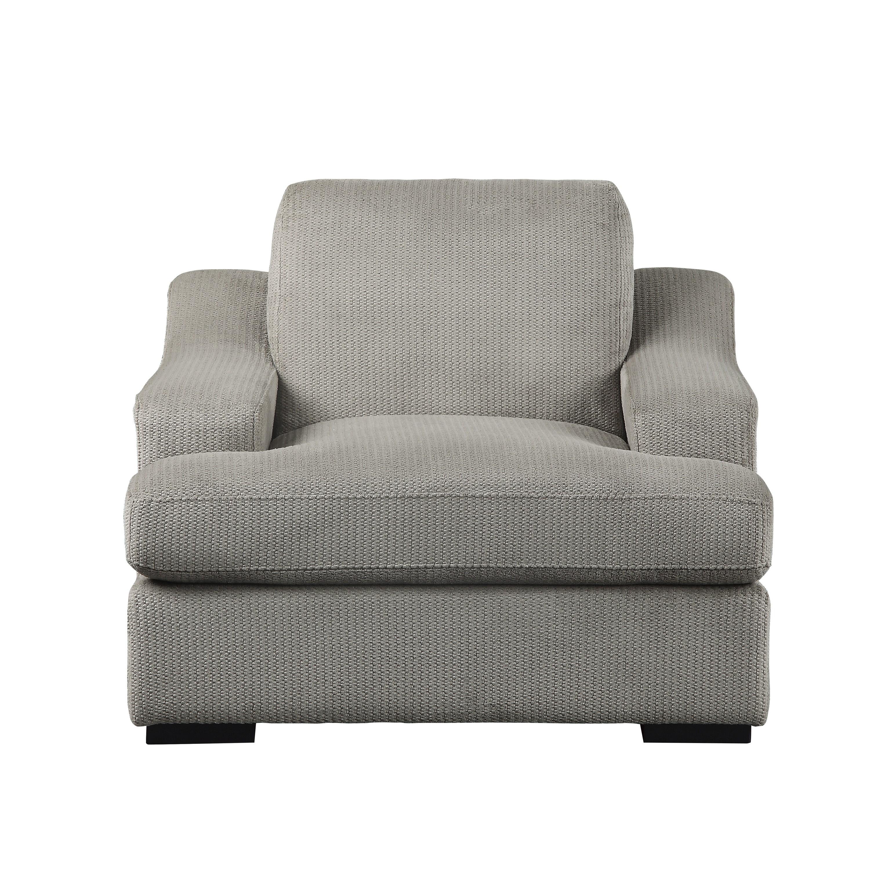 Modern Arm Chair 9404GY-1 Orofino 9404GY-1 in Light Gray Microfiber