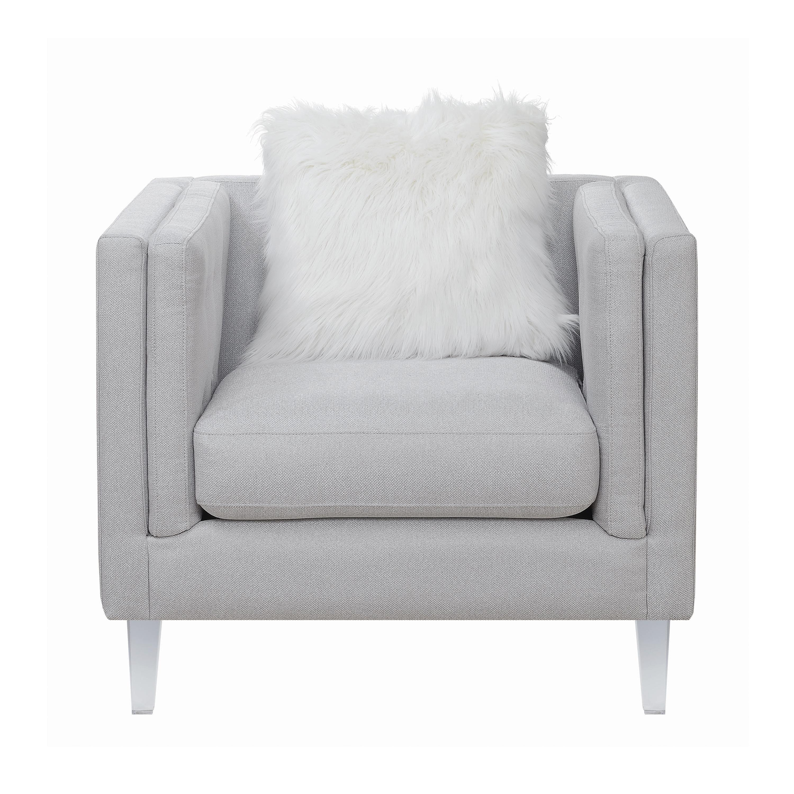 Modern Arm Chair 508883 Glacier 508883 in Light Gray 