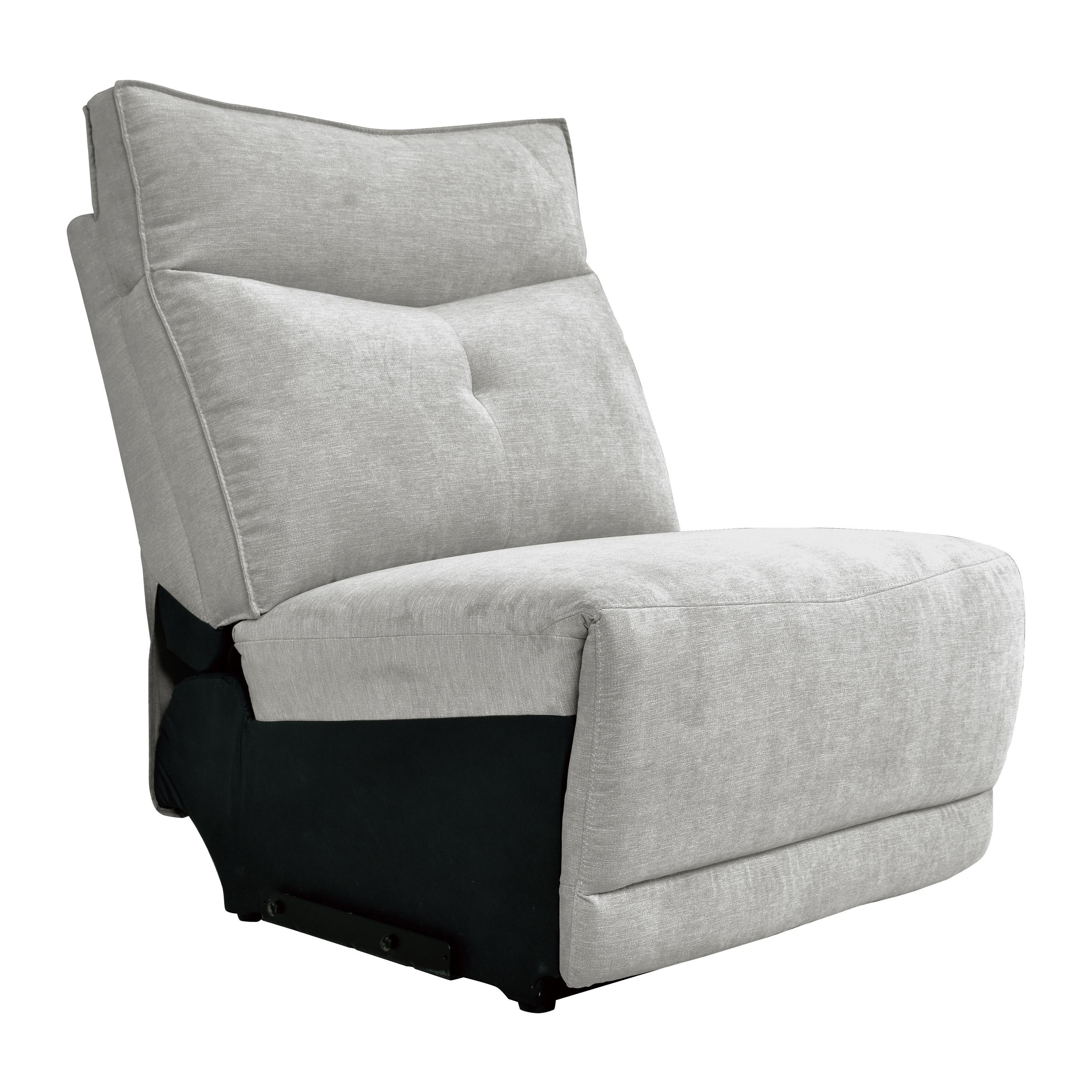 

    
Modern Mist Gray Textured Armless Chair Homelegance 9509MGY-AC Tesoro
